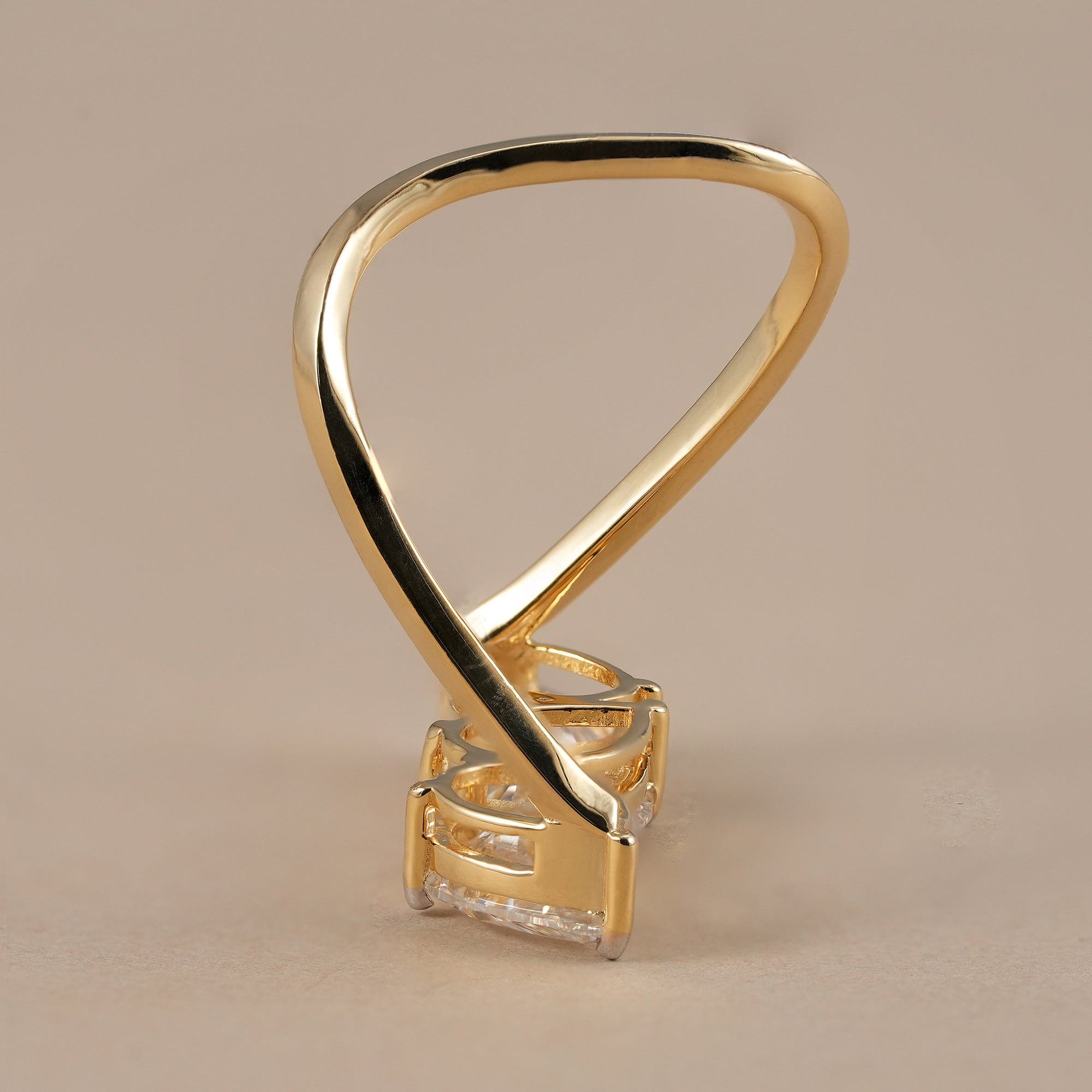 Women's three stone pear diamond wedding band