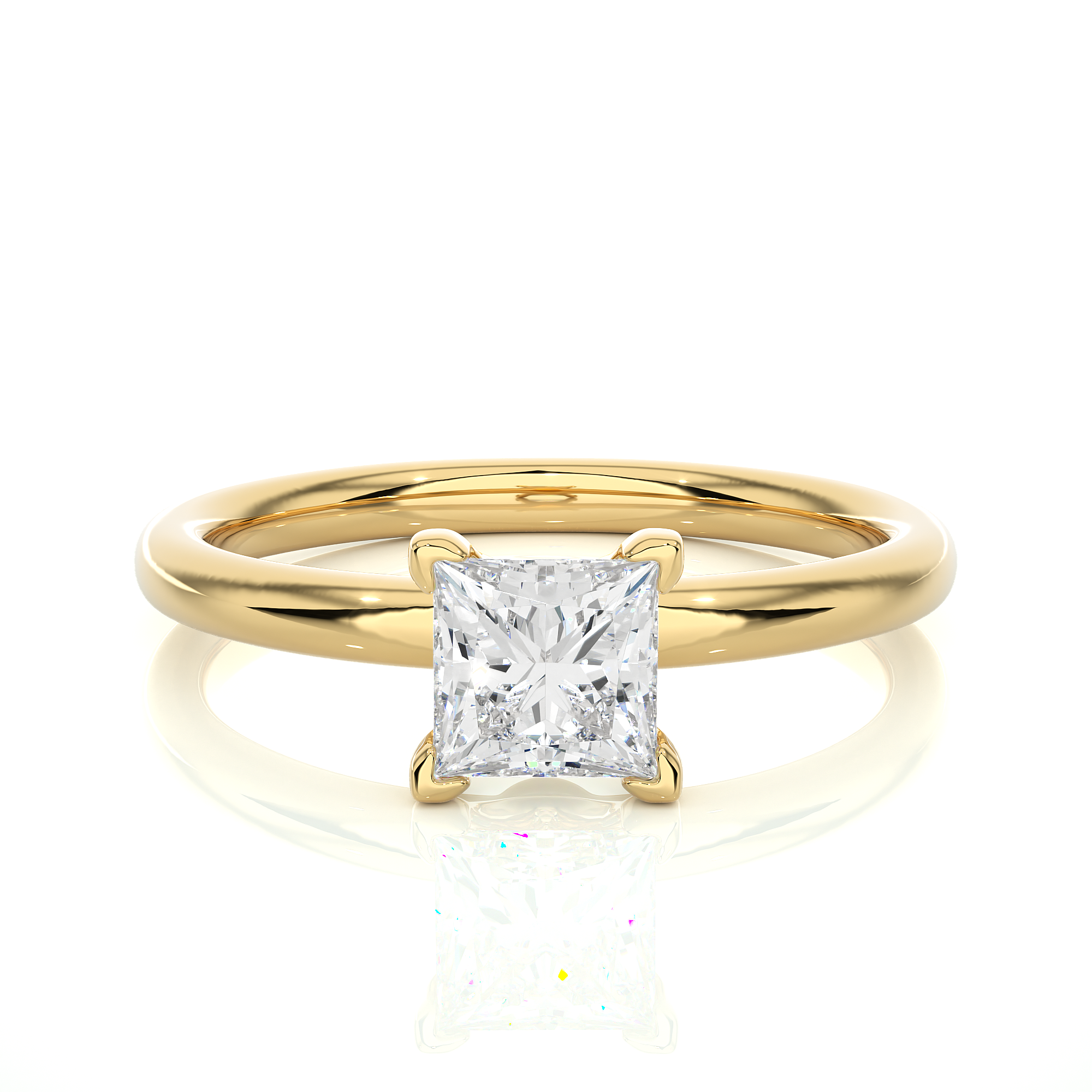 Princess Cut Lab Grown Diamond Solitaire Ring