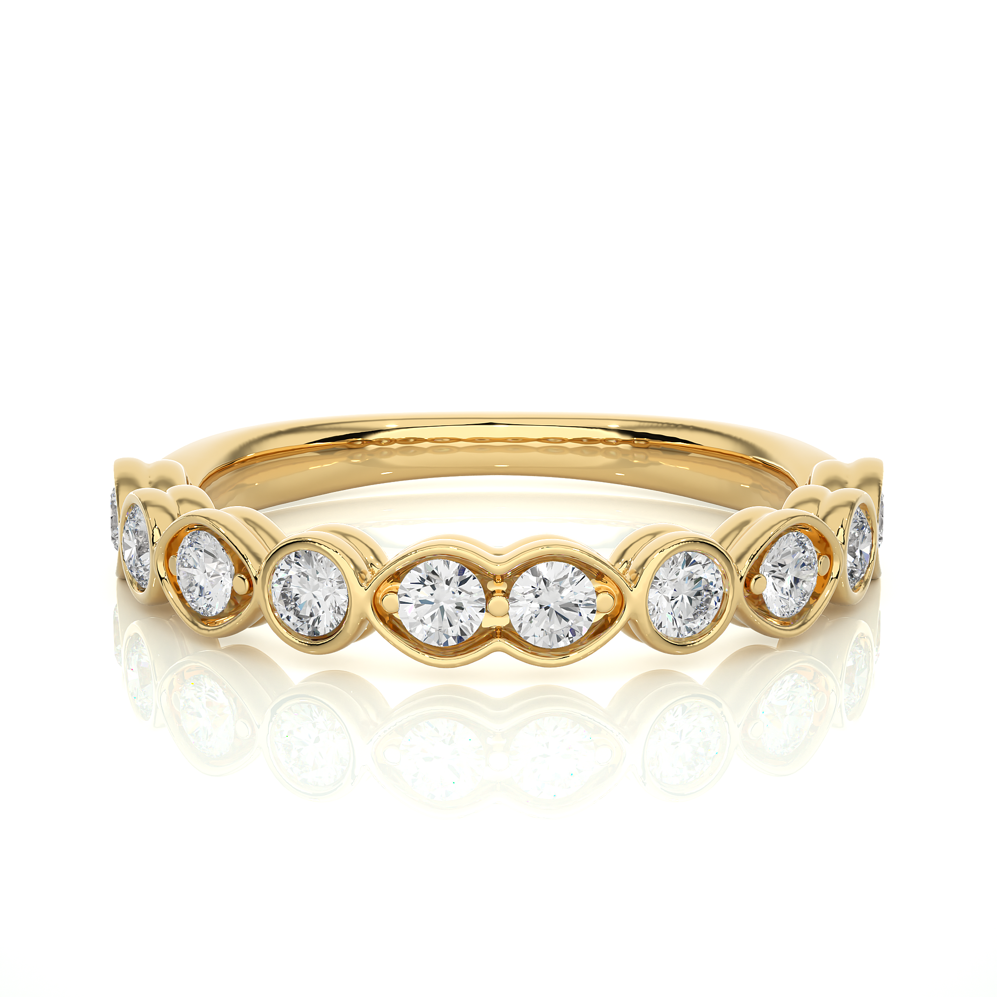 Bezel Set Lab Grown Diamond Eternity Ring