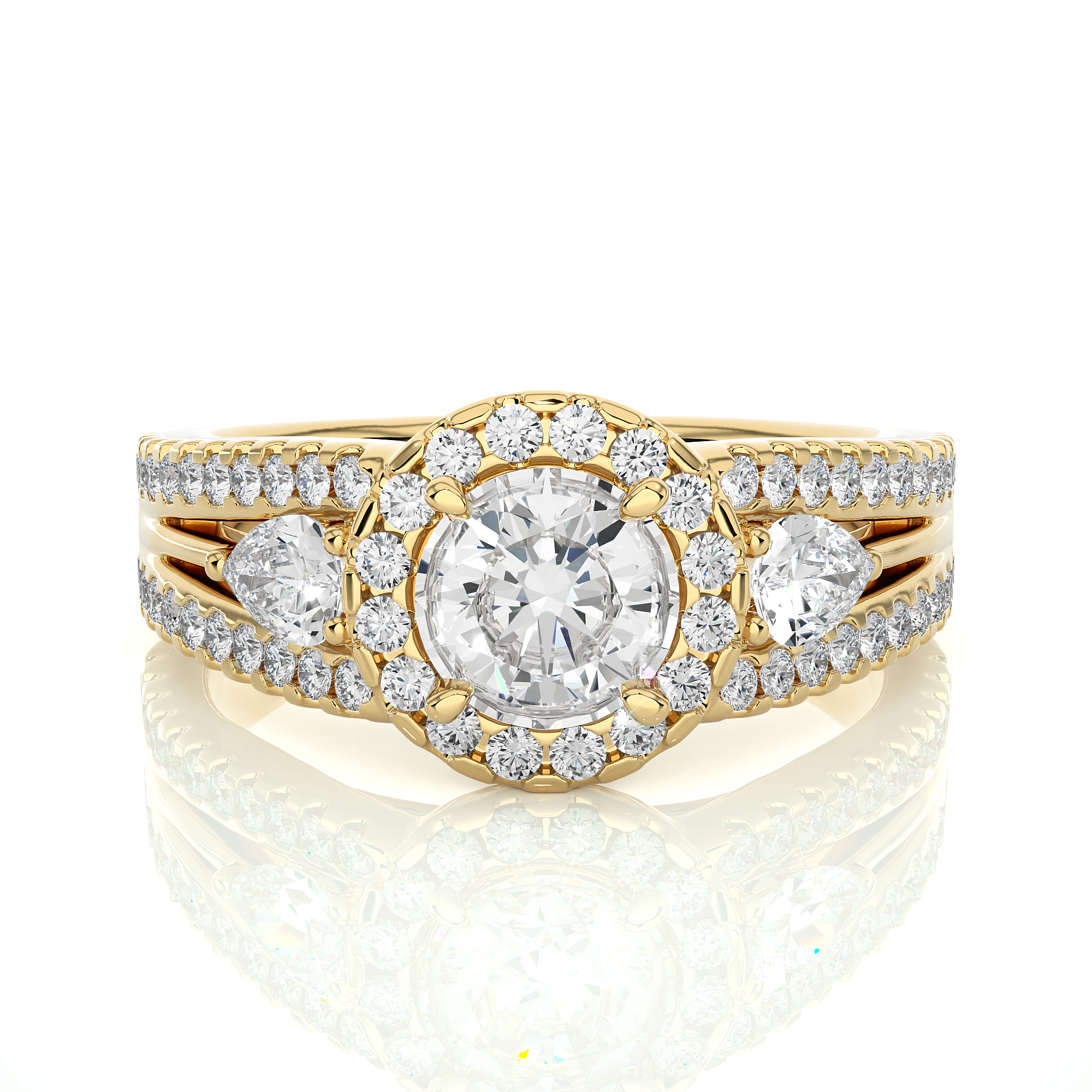 Vintage Halo Lab Grown Diamond Engagement Ring