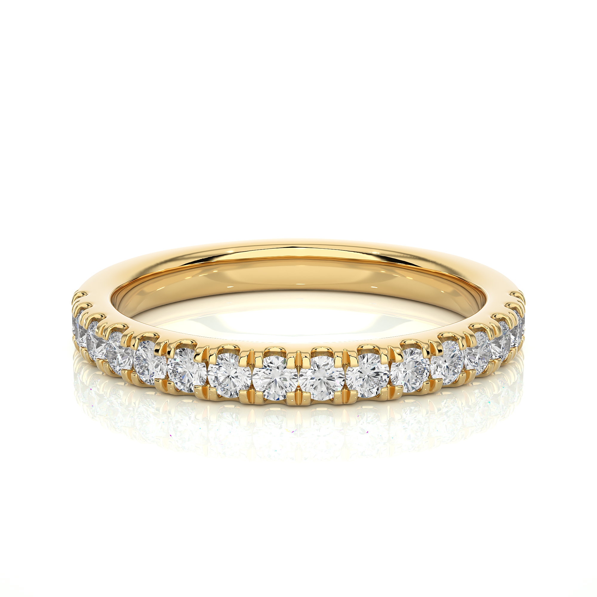 Round Cut Half Eternity Diamond Ring
