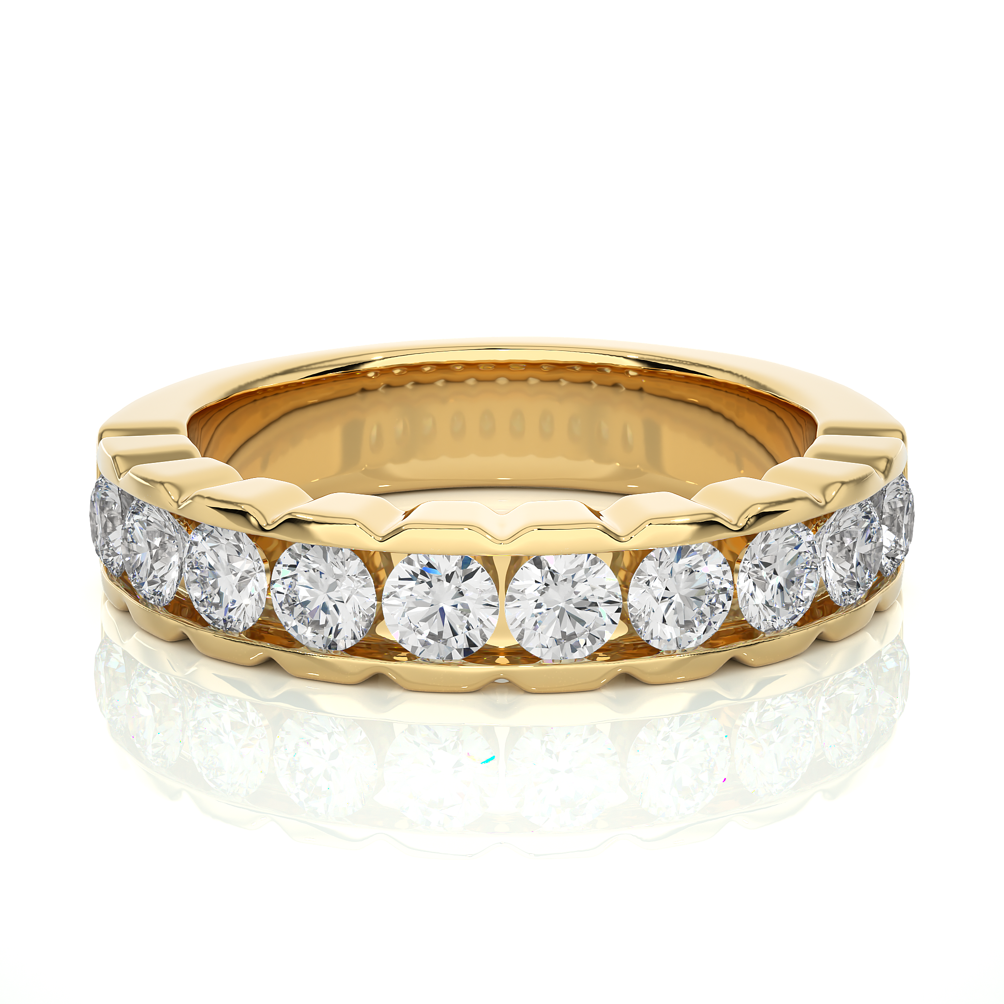 Channel Set Lab Grown Diamond Eternity Ring