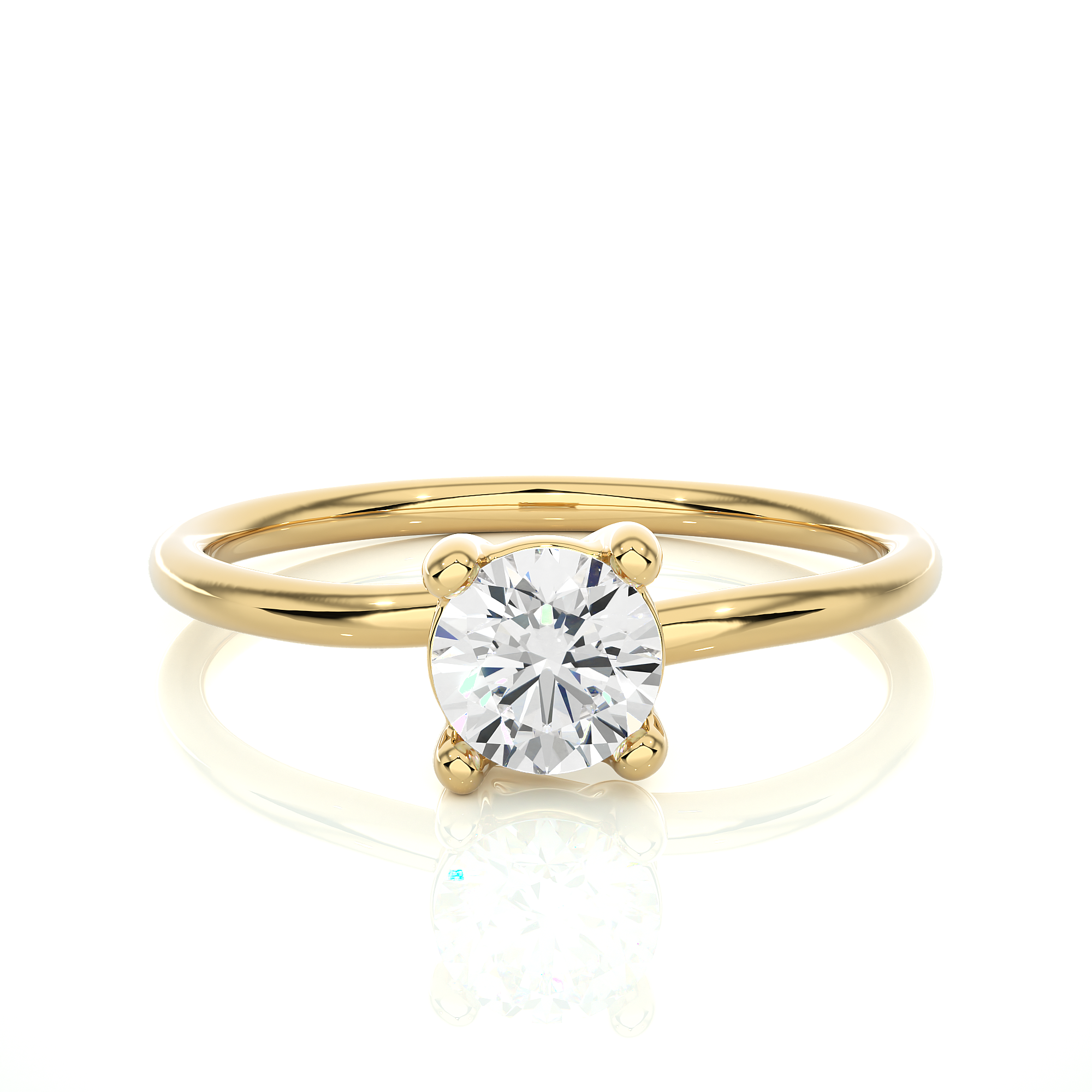 Round Cut Diamond Solitaire Engagement Ring