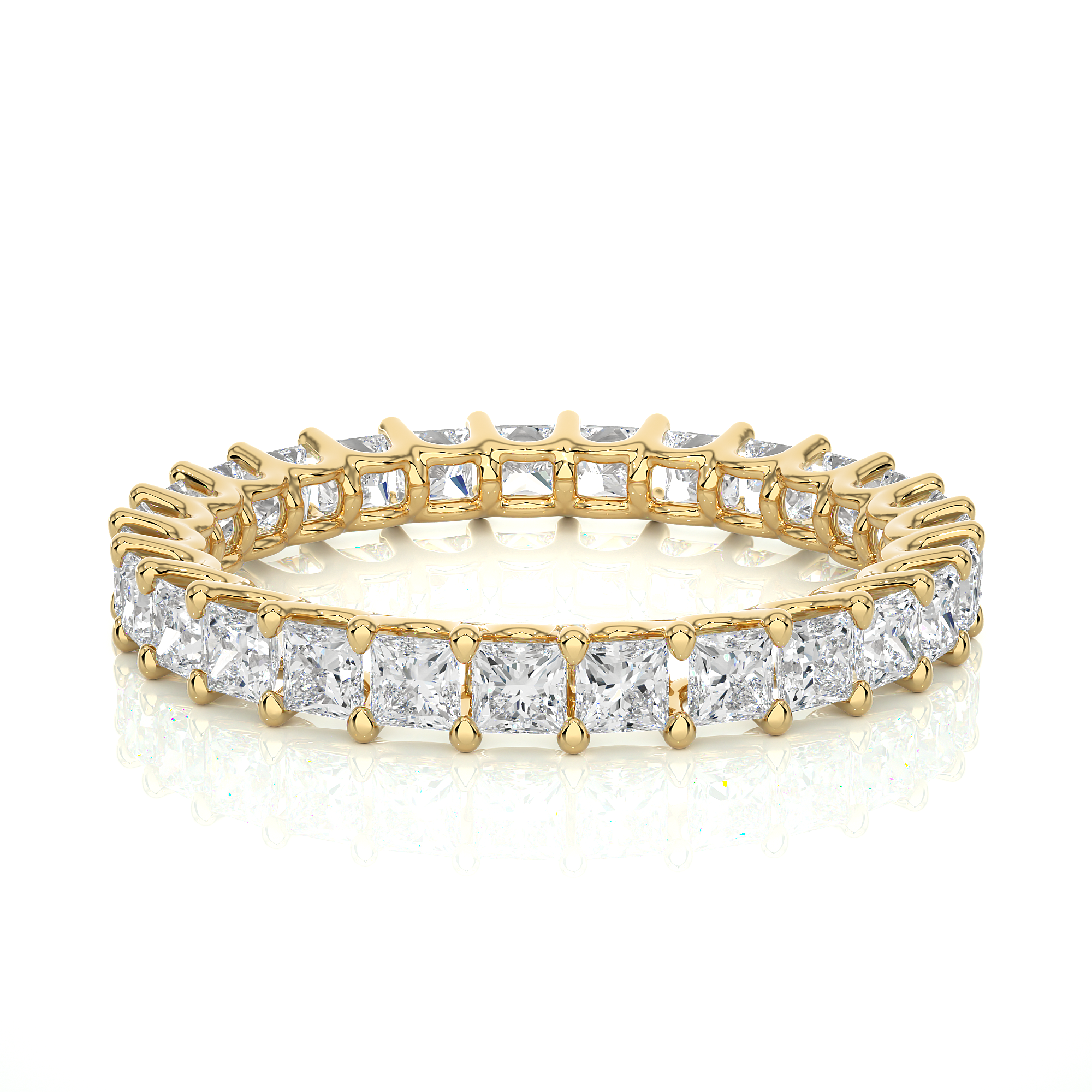 Princess Lab Diamond Eternity Wedding Band
