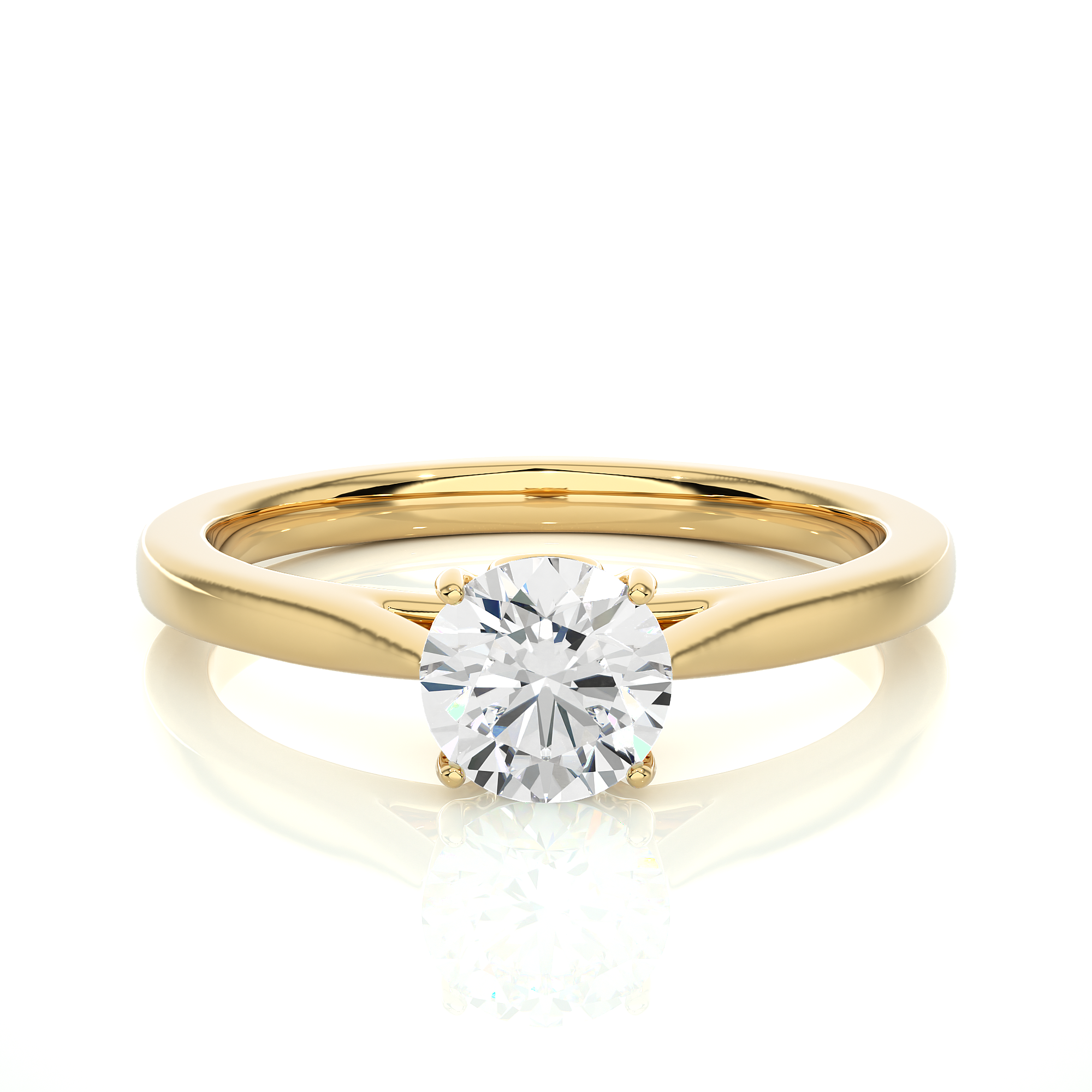 Round Cut Diamond Solitaire Engagement Ring
