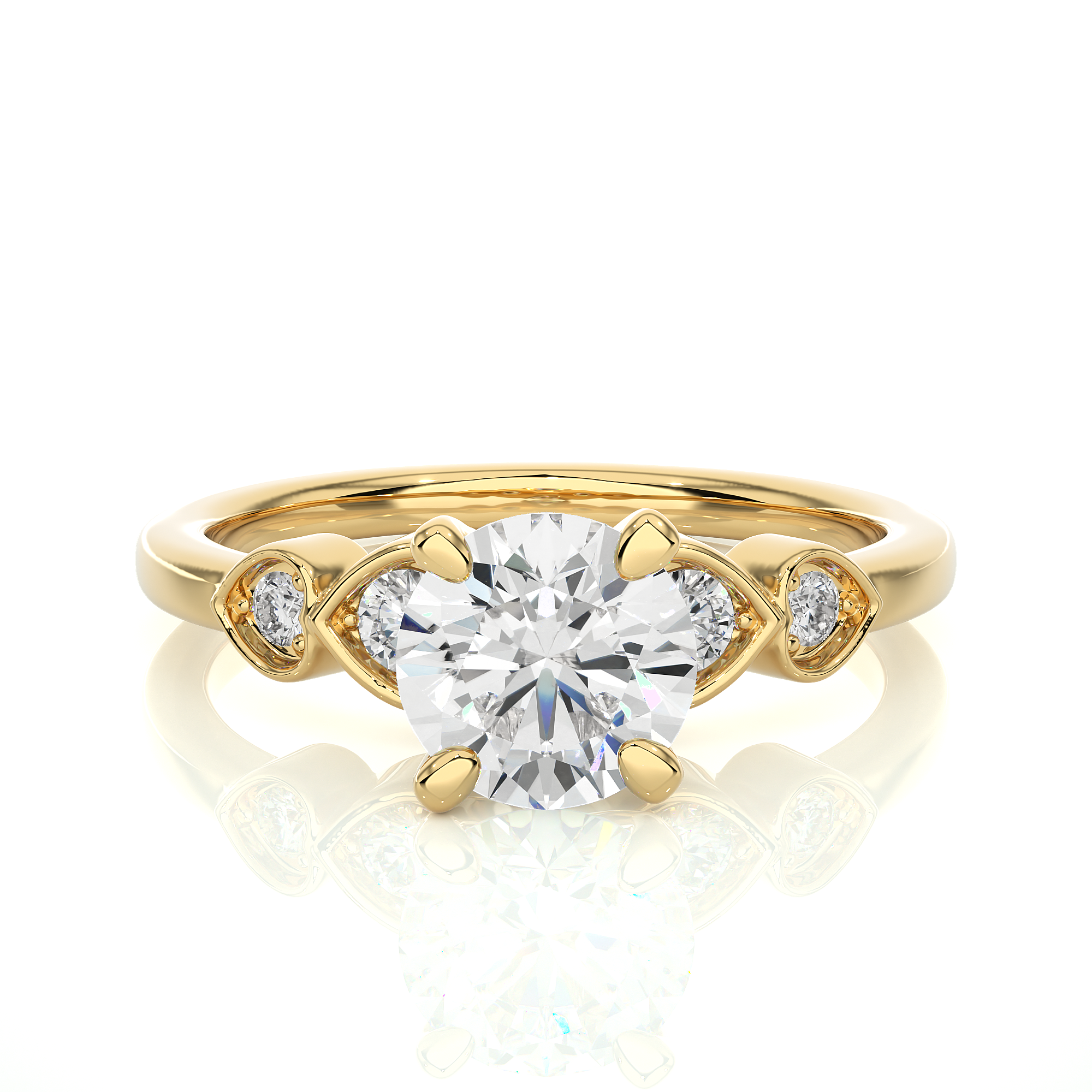 Delicate Round Lab Grown Diamond Engagement Ring