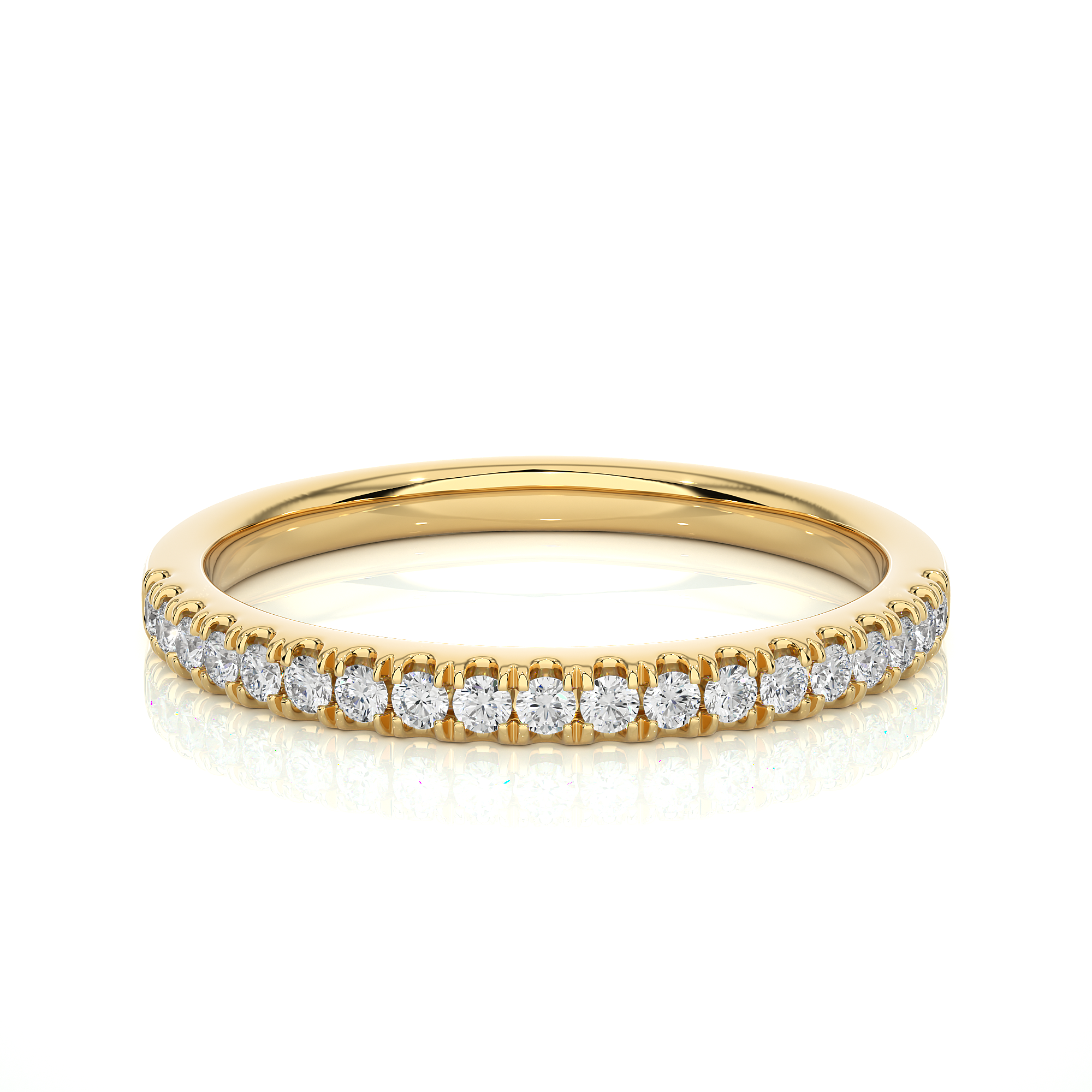 Round Cut Lab Grown Diamond Half Eternity Ring