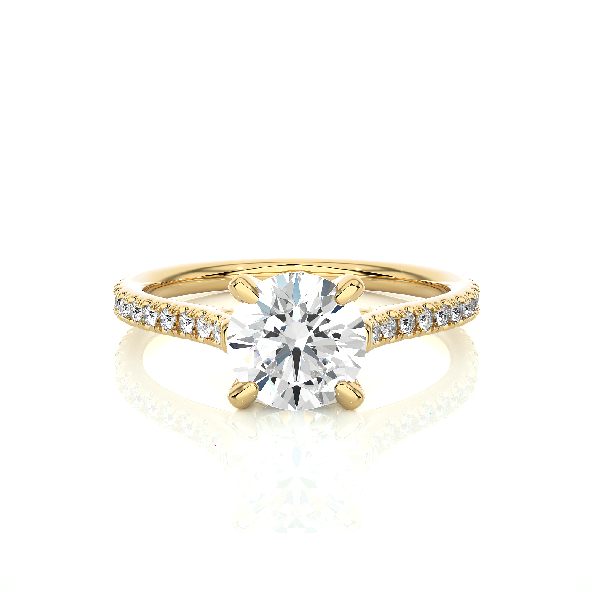 Round Lab Grown Diamond Engagement Ring