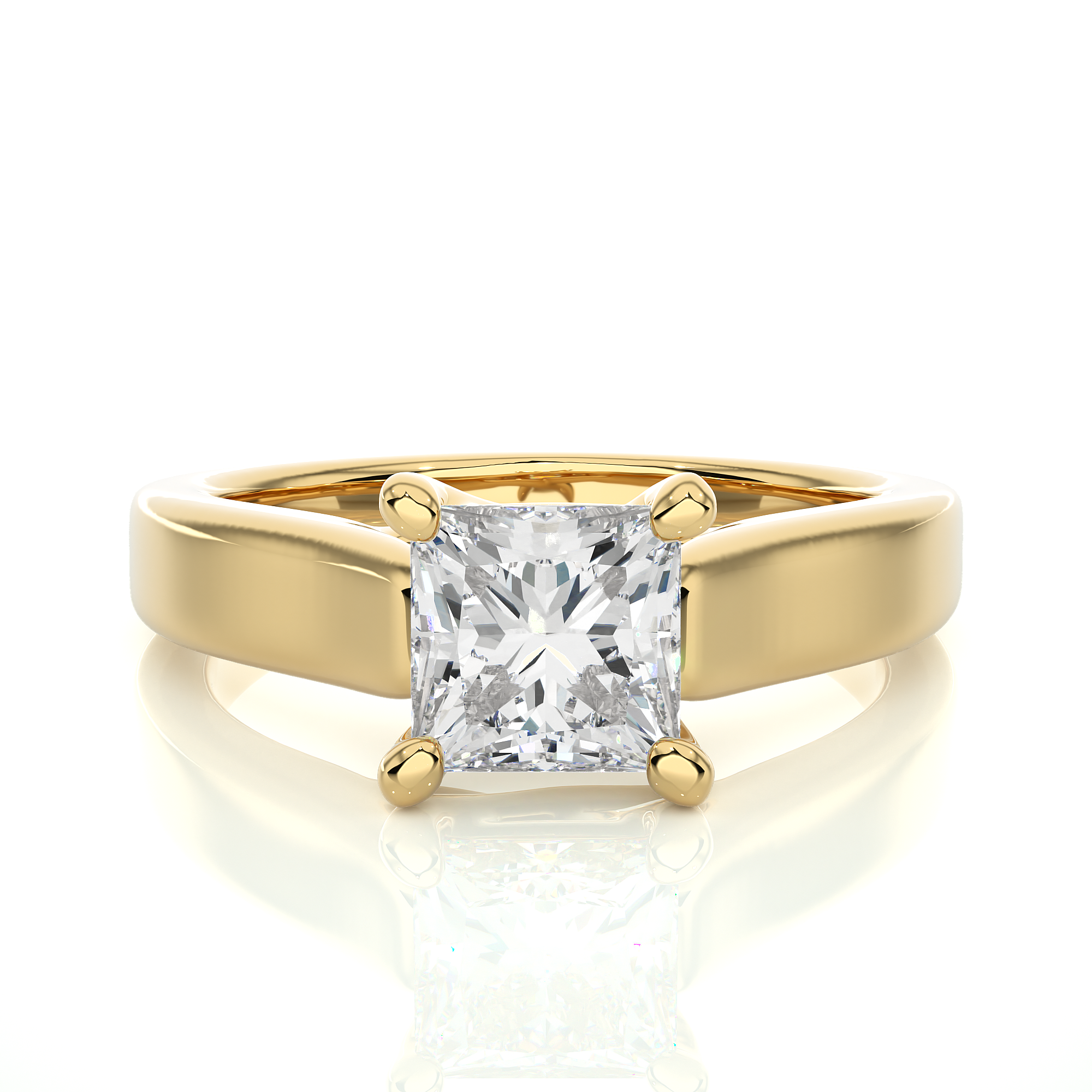 Princess Cut Lab Grown Diamond Solitaire Ring