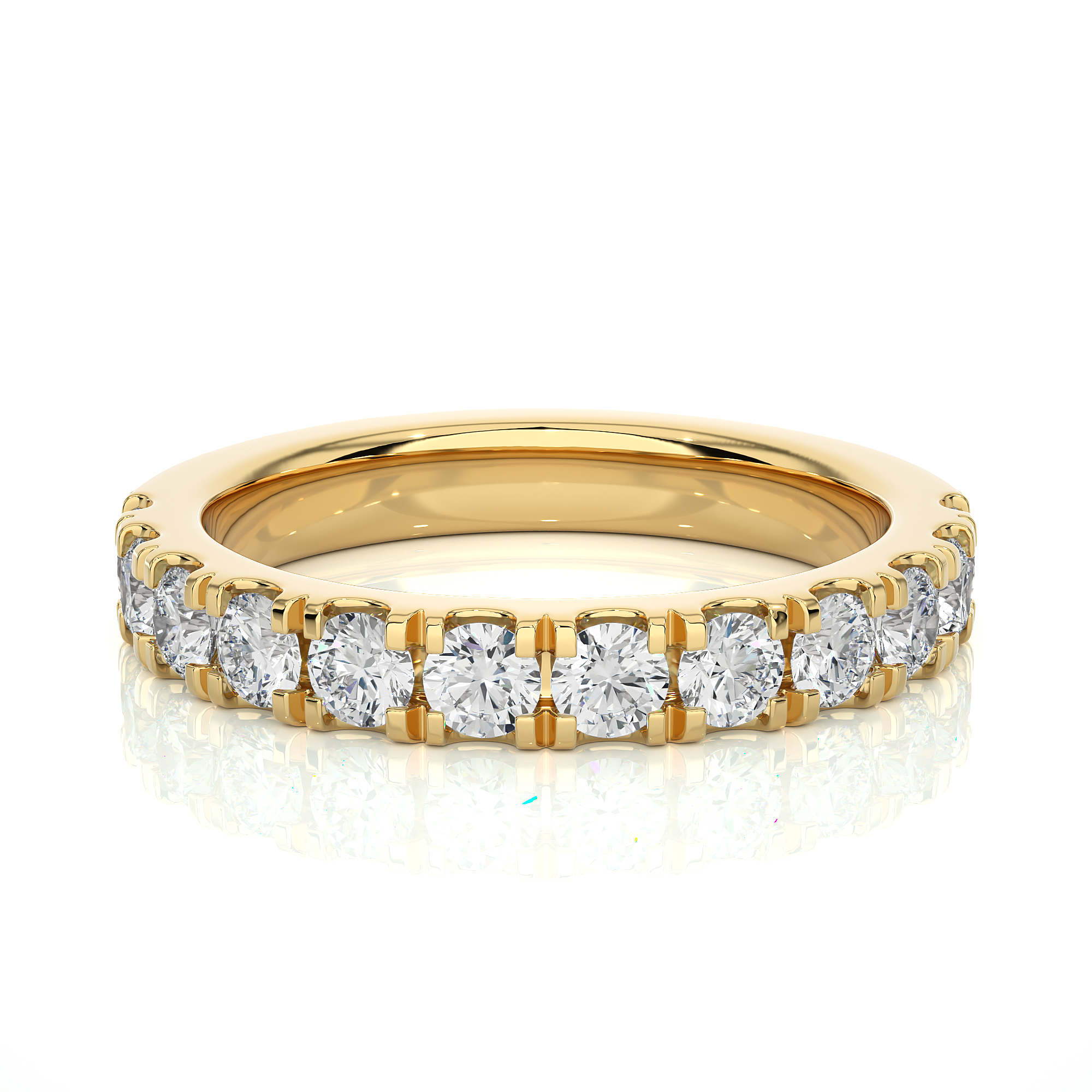 Round Cut Half Eternity Diamond Ring