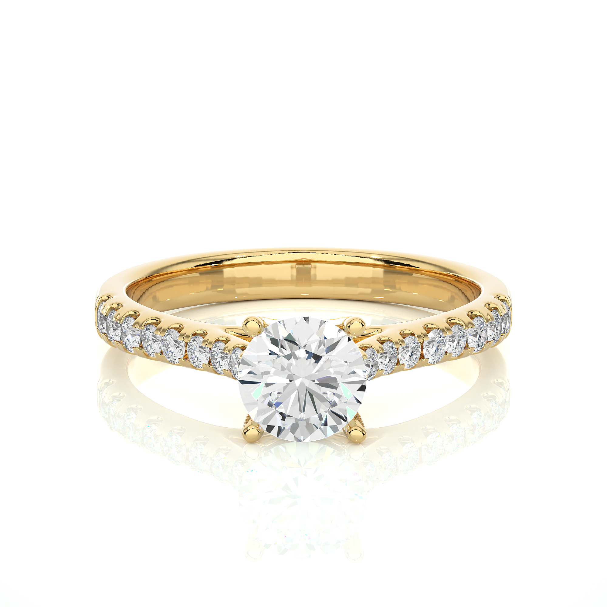 Round Cut Diamond Solitaire Engagement Ring