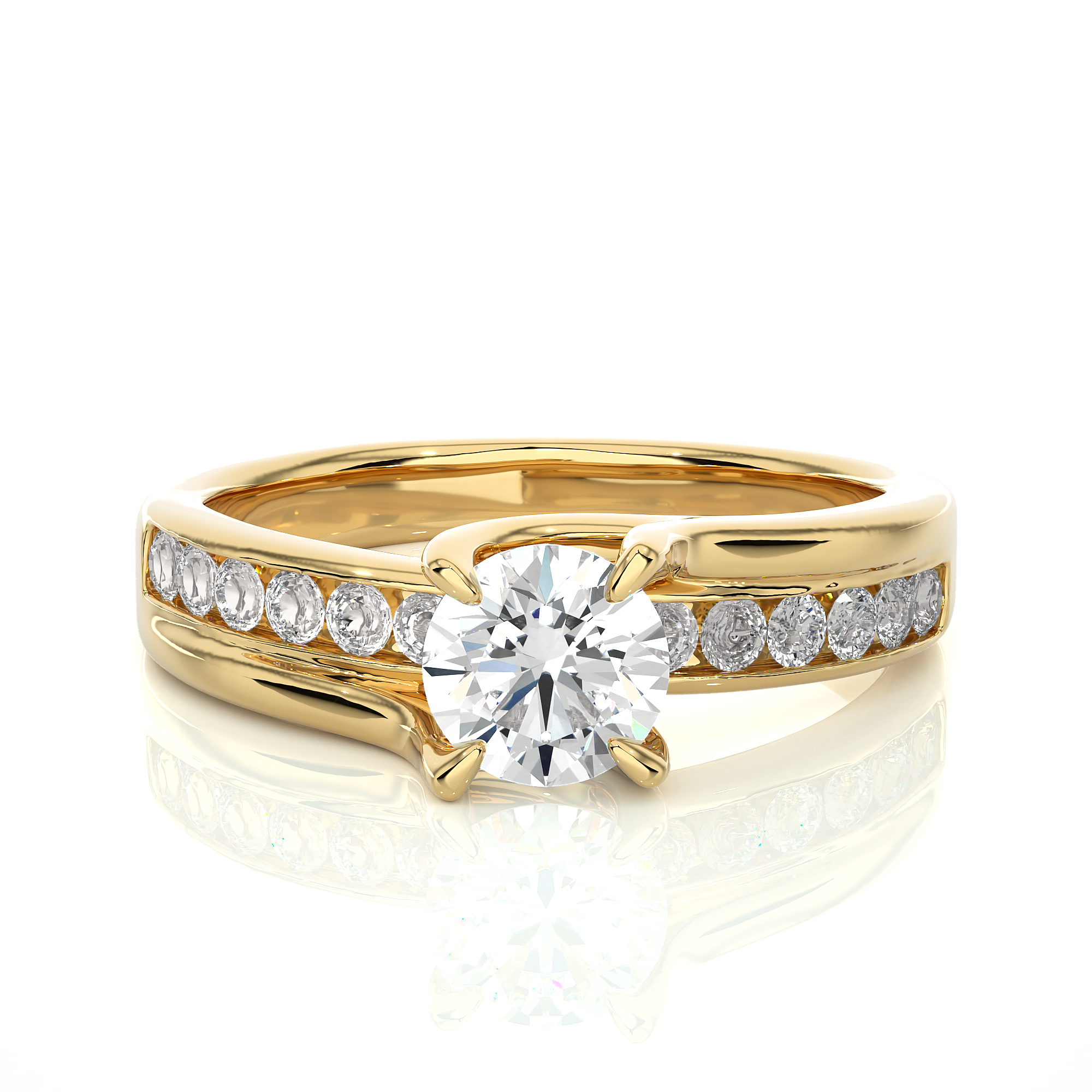 Round Lab Grown Diamond Engagement Ring