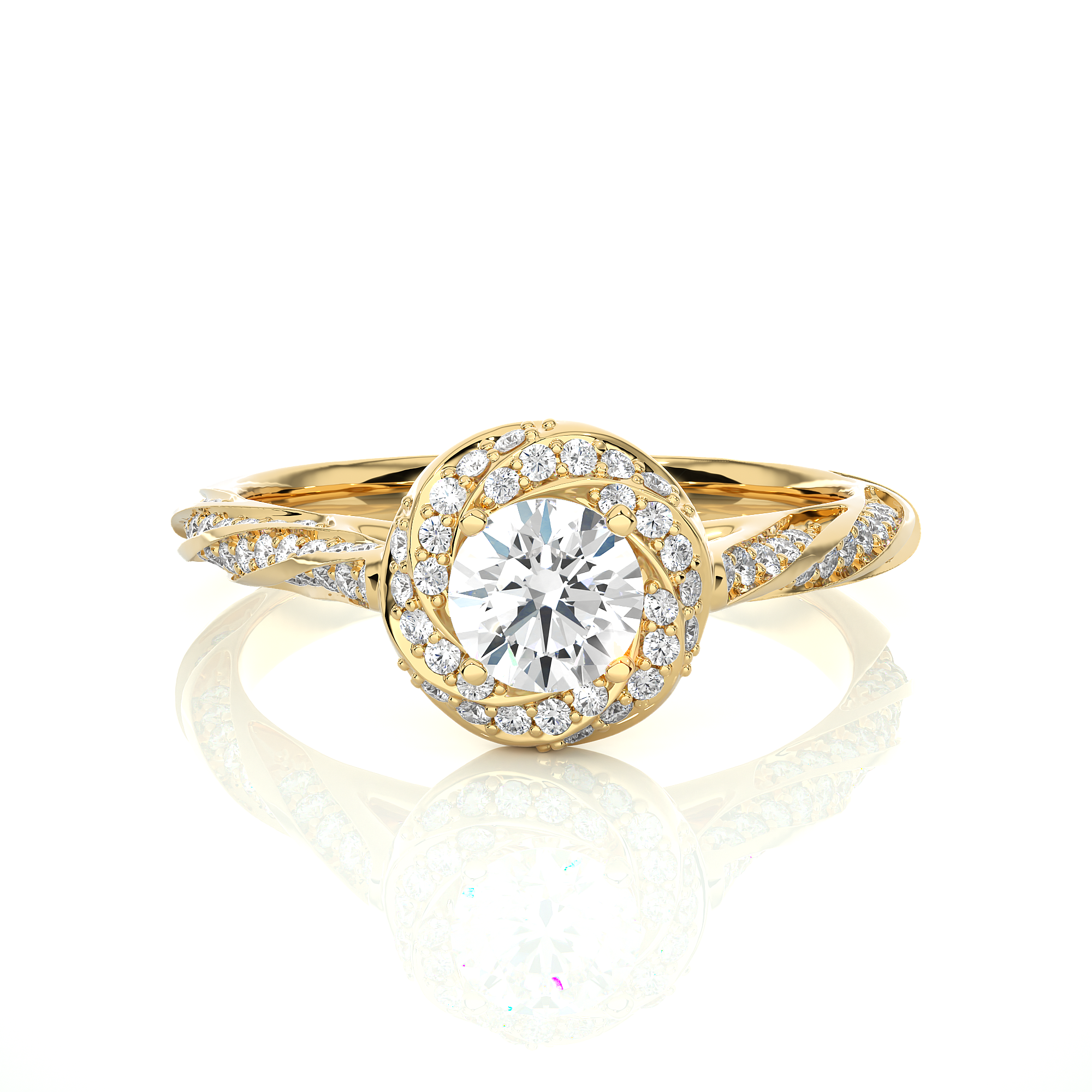 Lab Grown Diamond Halo Engagement Ring