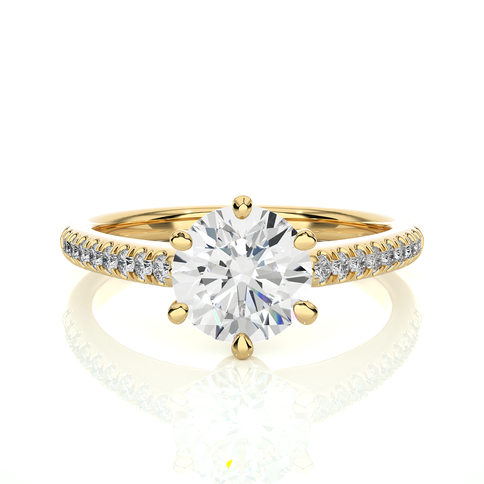 Round Lab Grown Diamond Engagement Ring