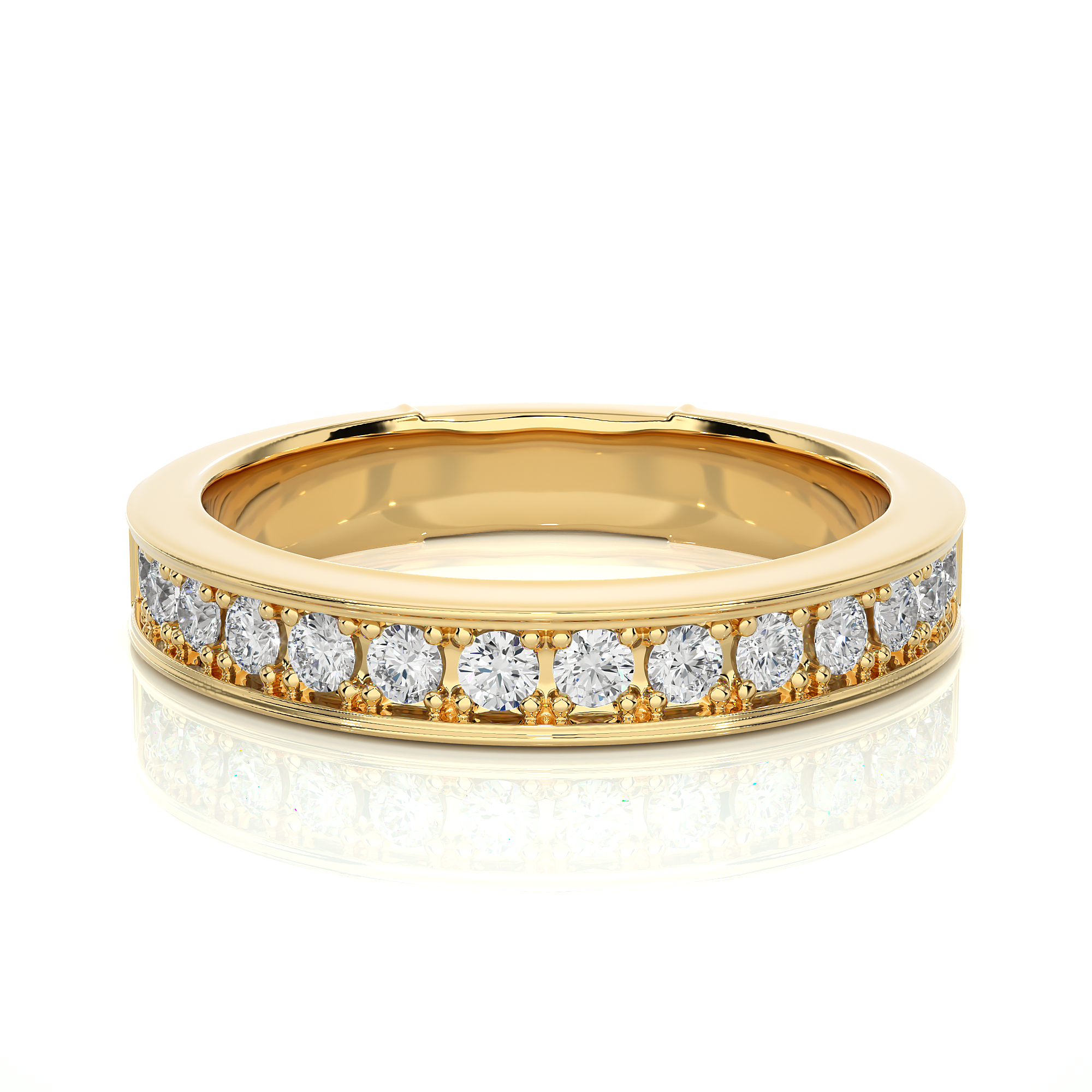 Channel Set Lab Grown Diamond Half Eternity Ring