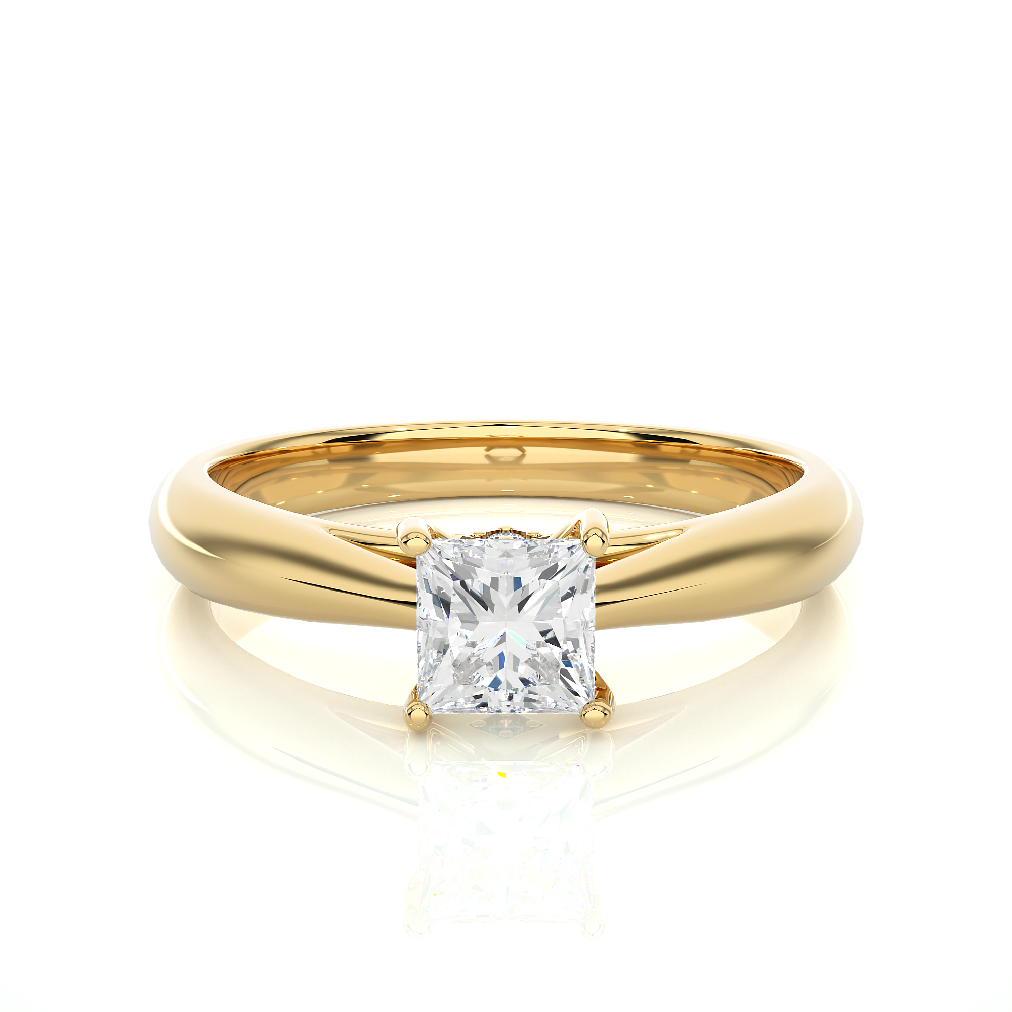 Princess Cut Lab Grown Diamond Engagement Ring