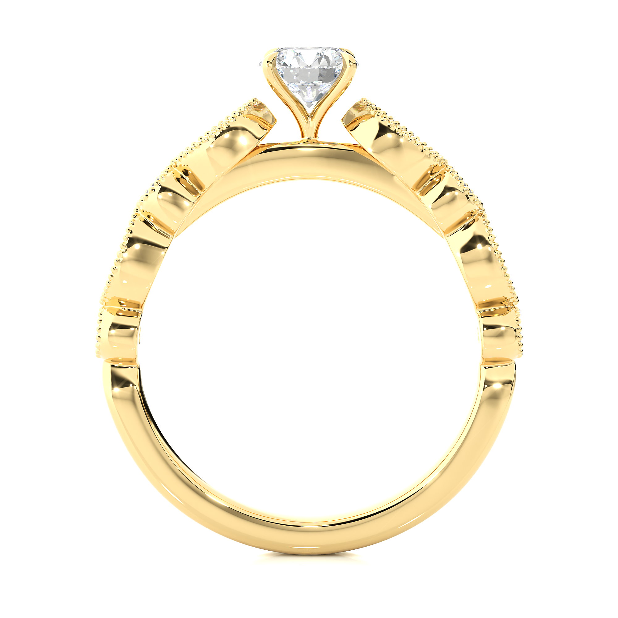 Floral Inspired Diamond Engagement Ring