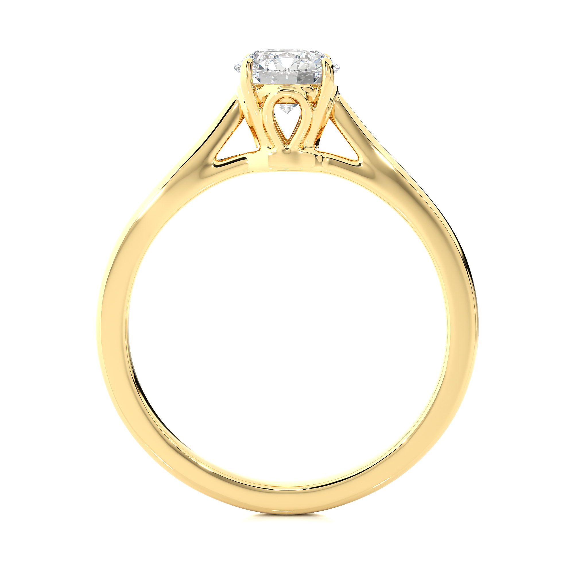 Round Cut Diamond Solitaire Engagement Ring