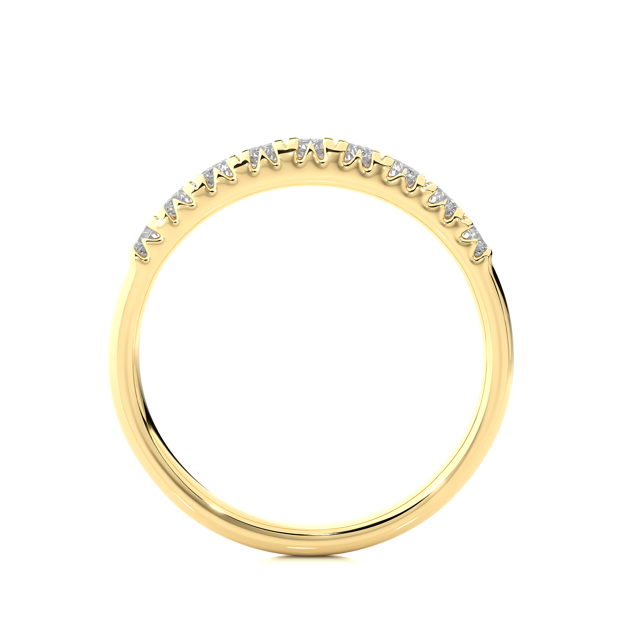 Round Cut  Lab Grown Diamond Half Eternity Ring