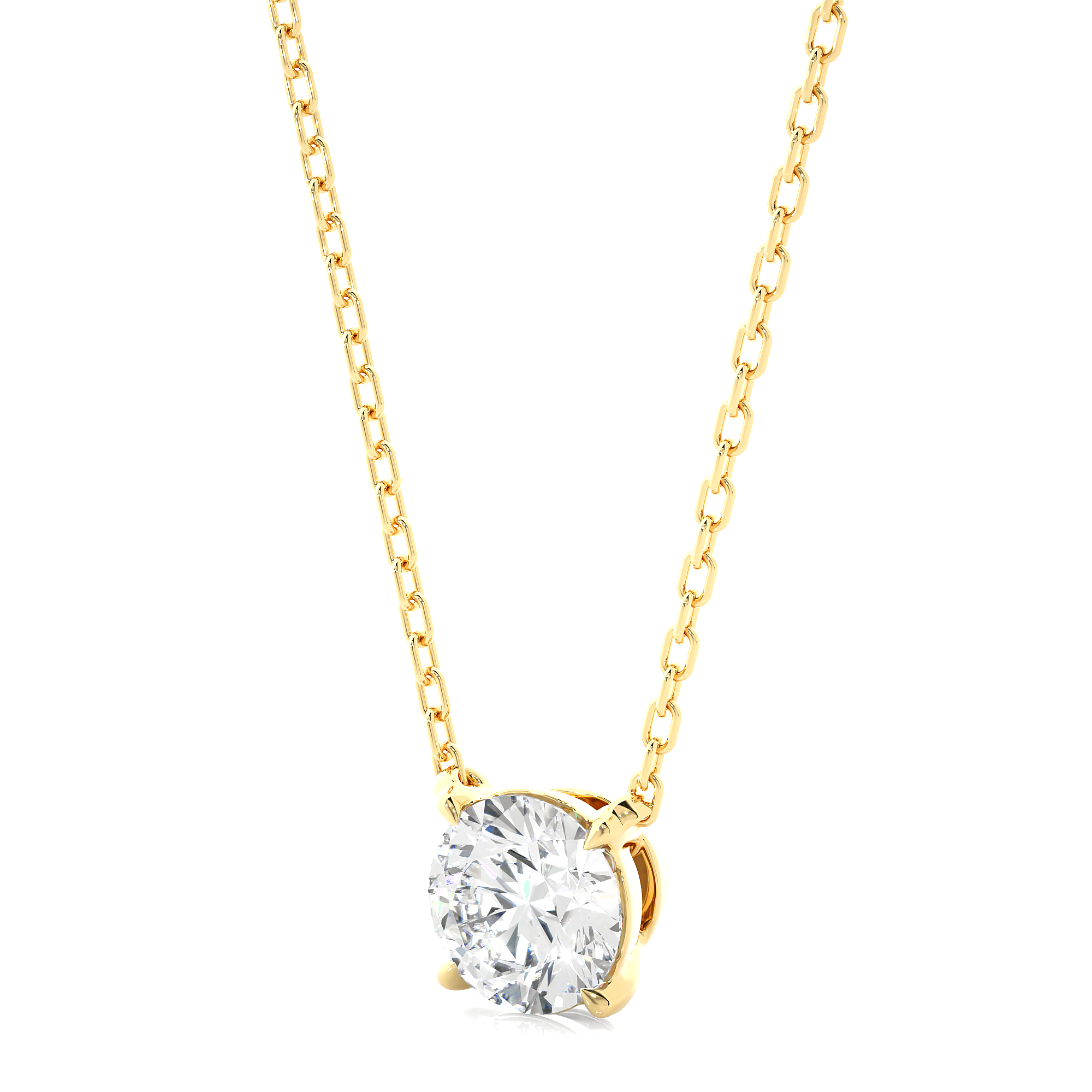 Round Lab Grown Diamond Solitaire Necklace