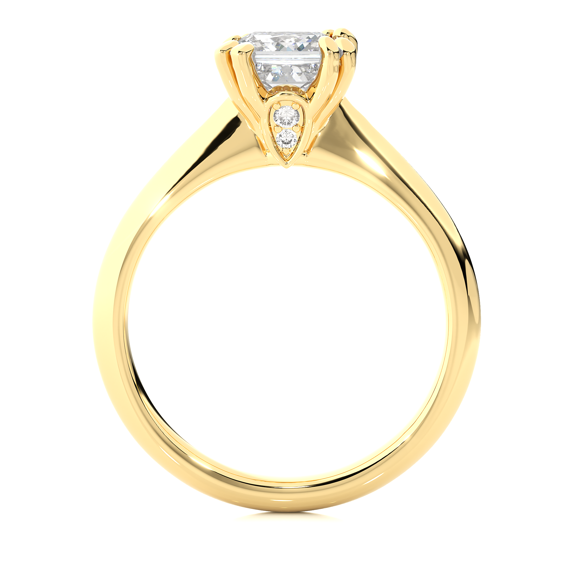 Princess Cut Lab Grown Diamond Engagement Ring