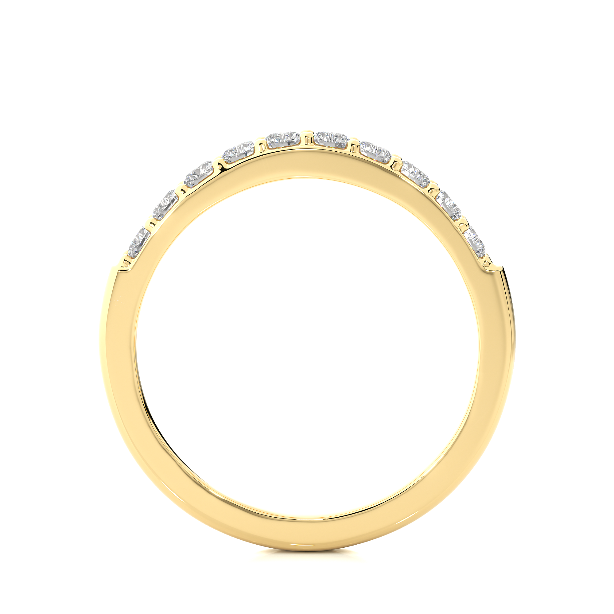Round Cut Diamond Half Eternity Ring