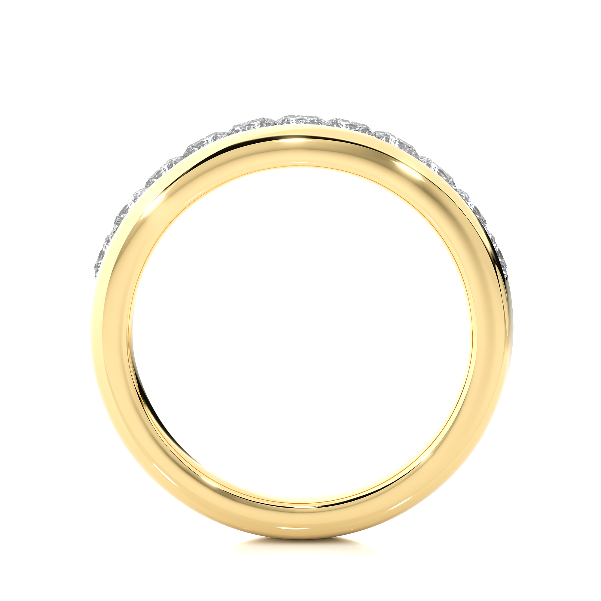 Channel Set Princess Cut Lab Grown Diamond Eternity Band