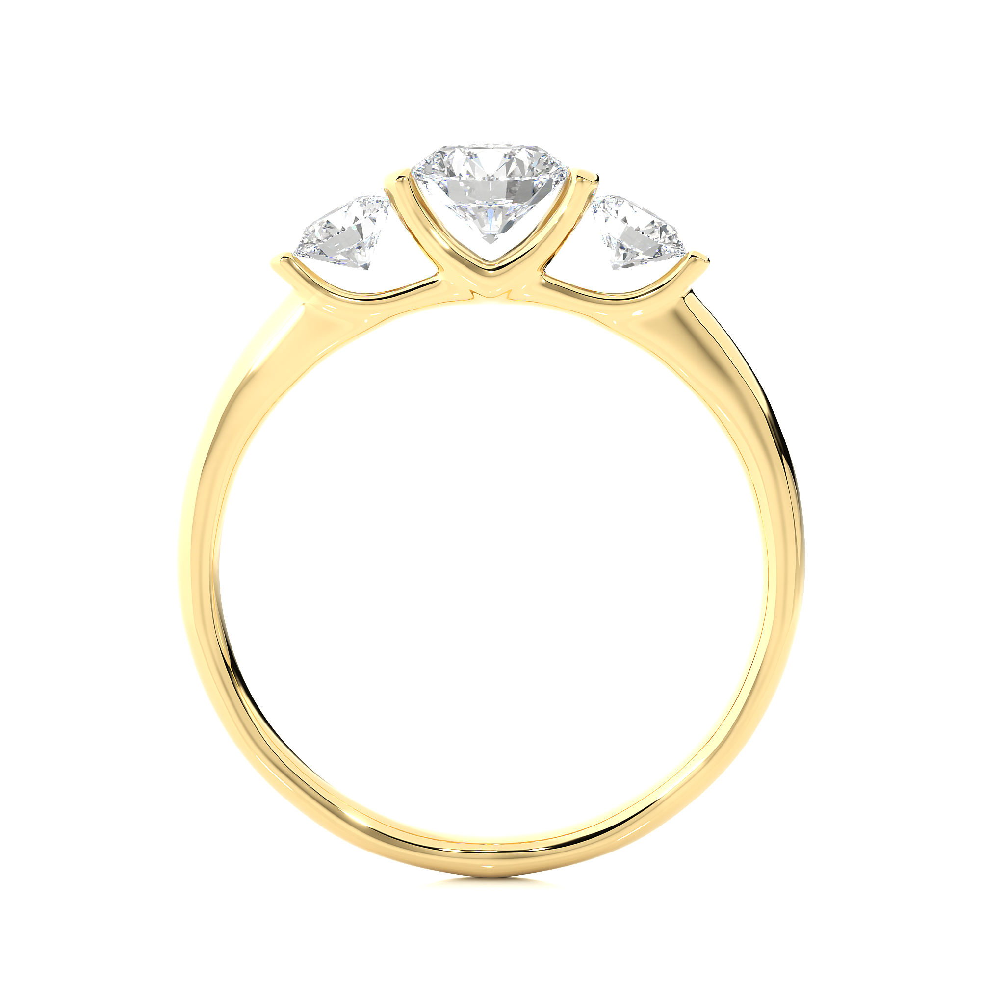 Lab Grown Diamond Three Stone Engagement Ring