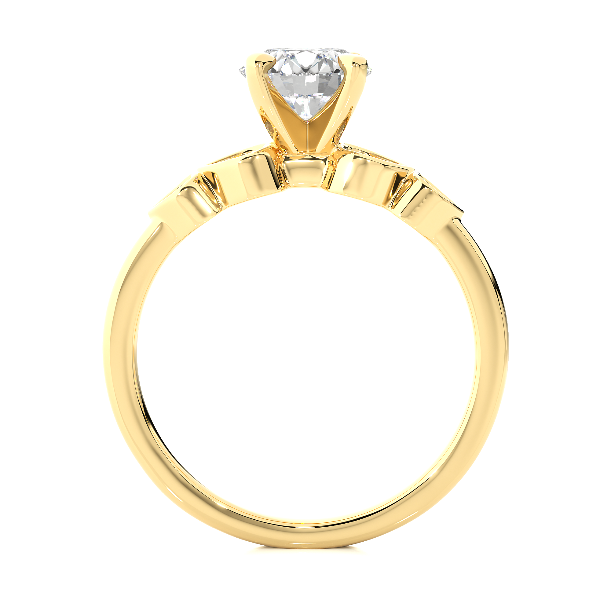Delicate Round Lab Grown Diamond Engagement Ring