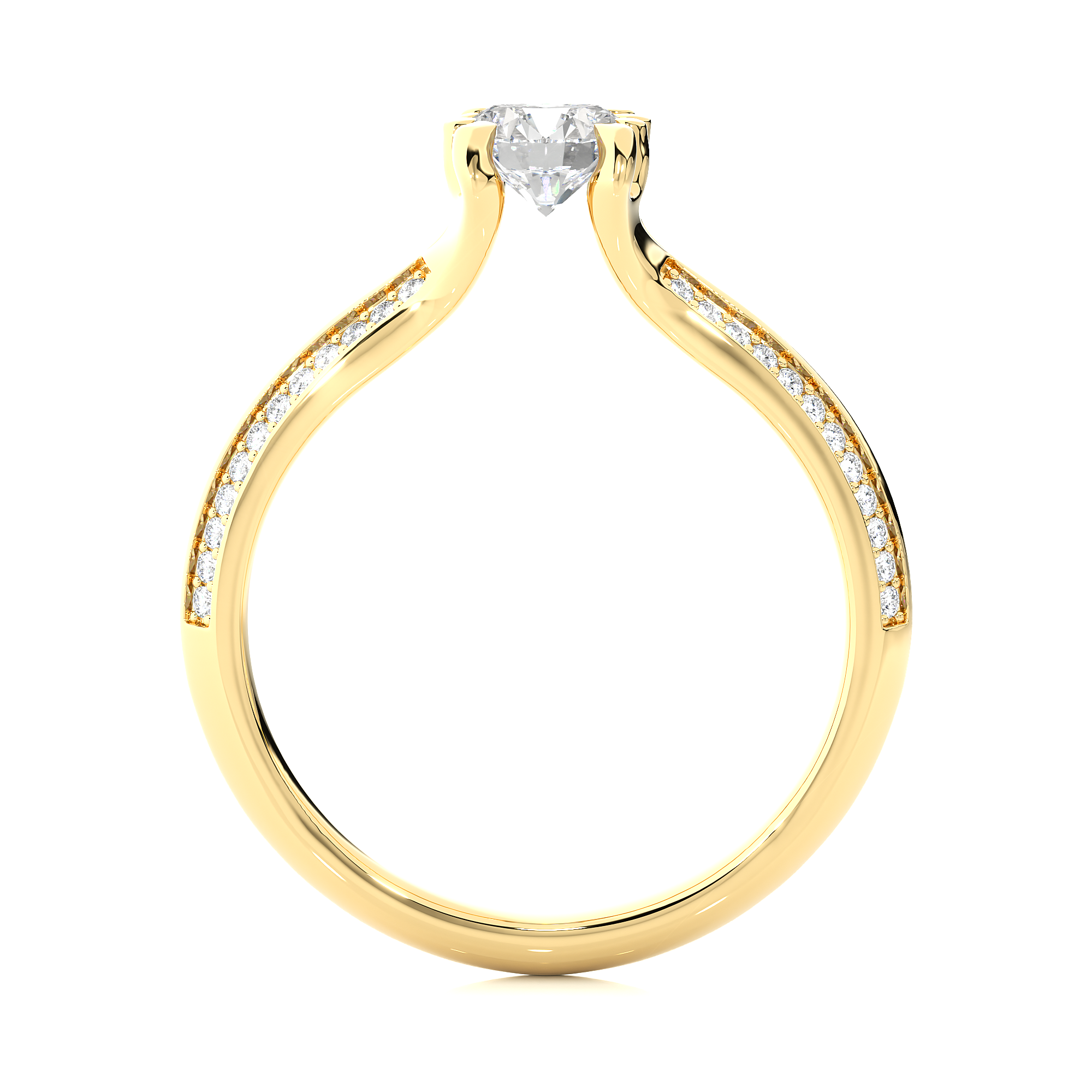 Round Lab Grown Diamond Engagement Ring