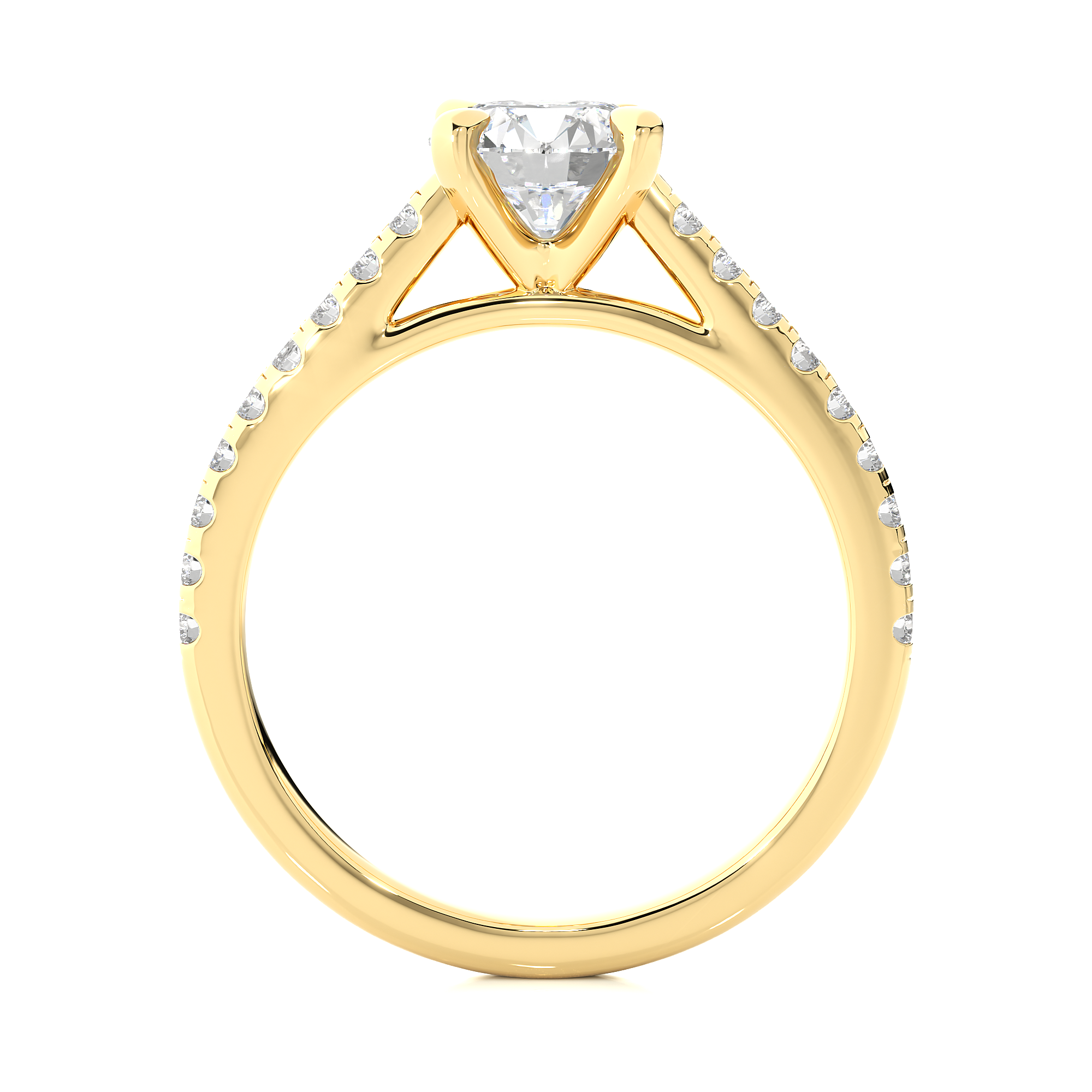 Round Cut Diamond Solitaire Engagement Ring