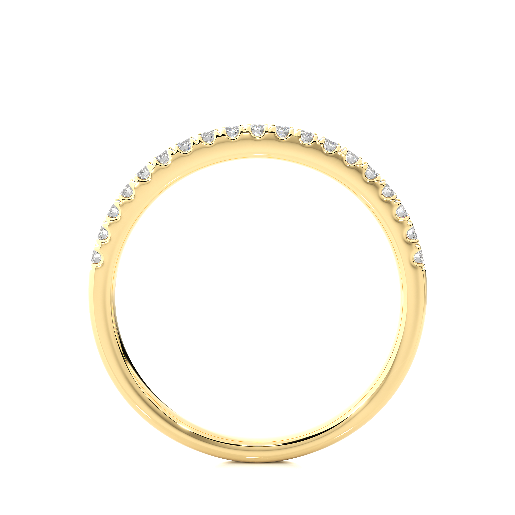 Round Cut Lab Grown Diamond Half Eternity Ring