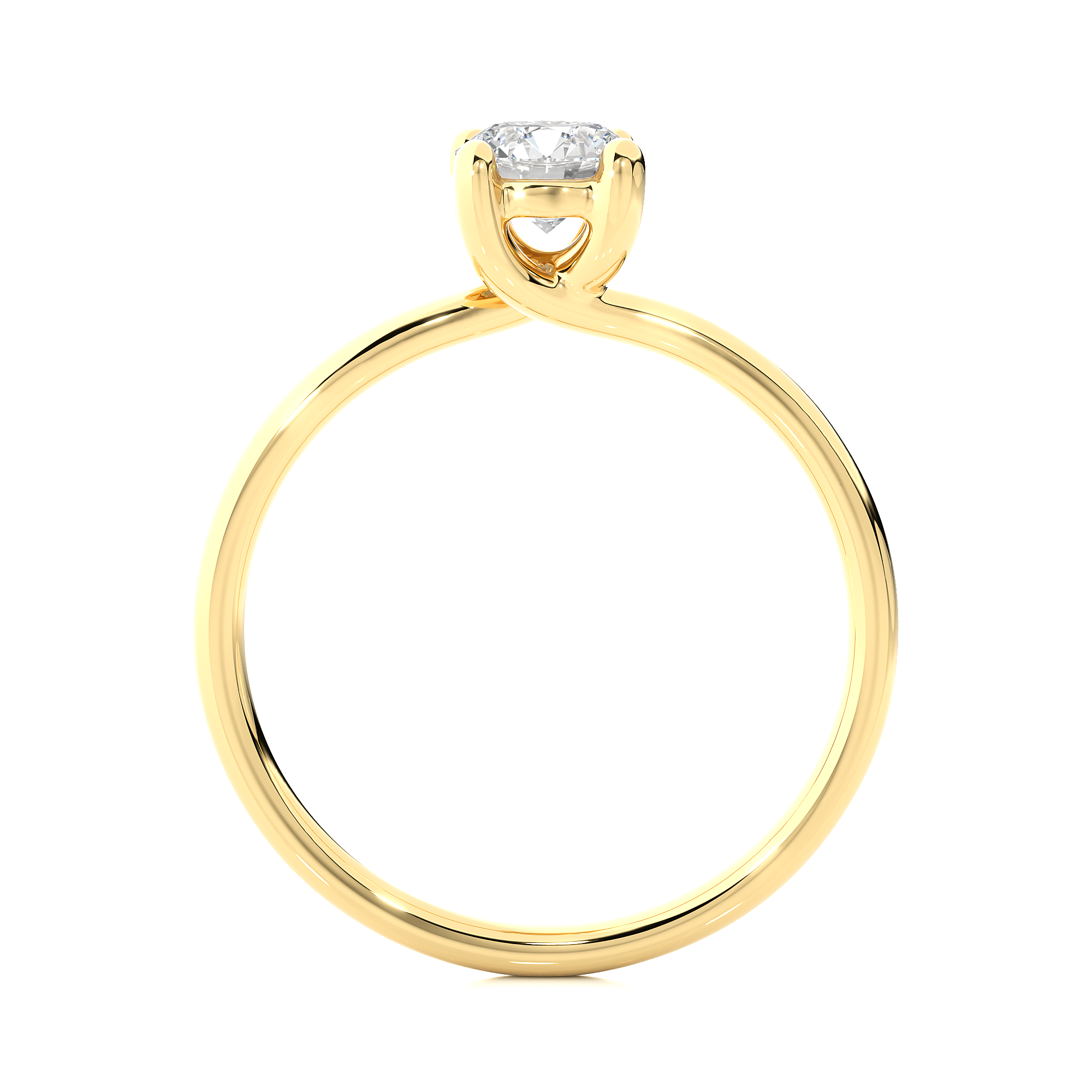 Round Cut Diamond Solitaire Engagement Ring