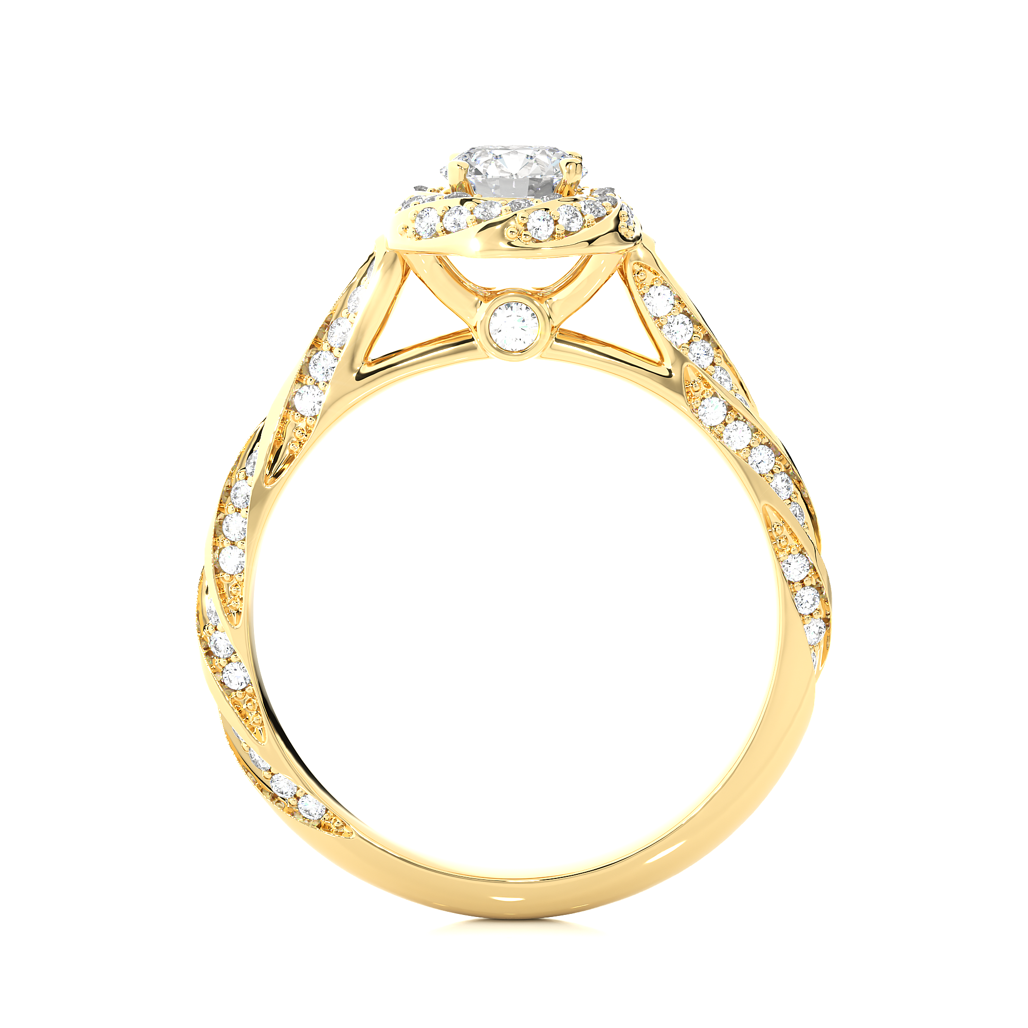 Lab Grown Diamond Halo Engagement Ring