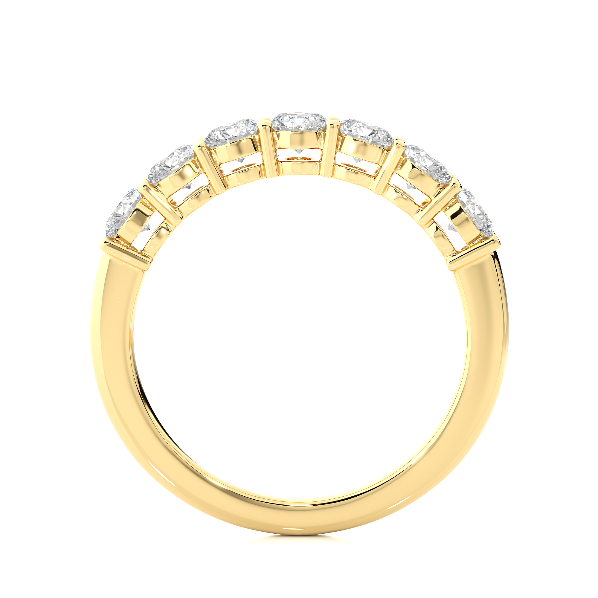 Round Cut Half Eternity Diamond Ring