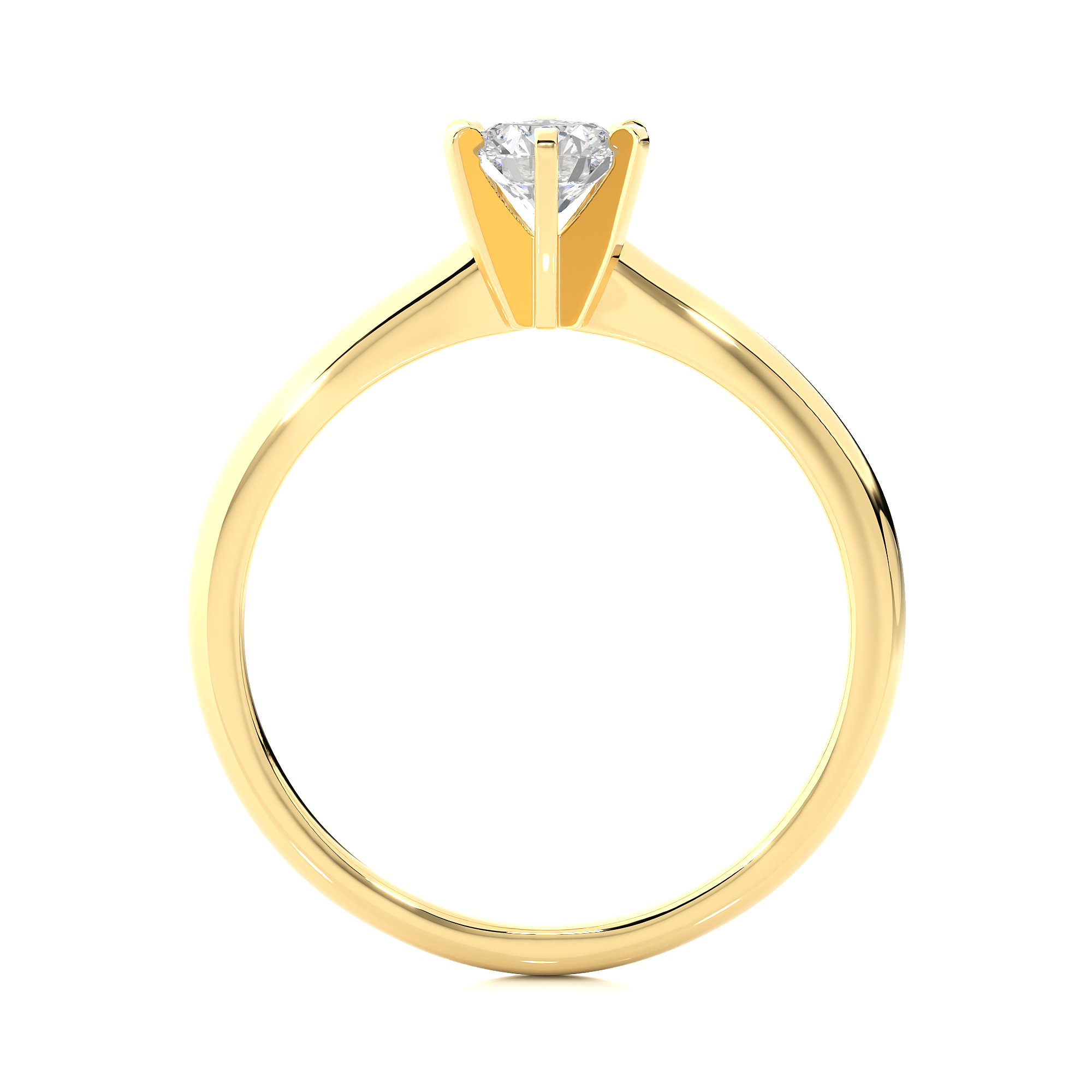 Round Cut Lab Grown Diamond Solitaire Engagement Ring