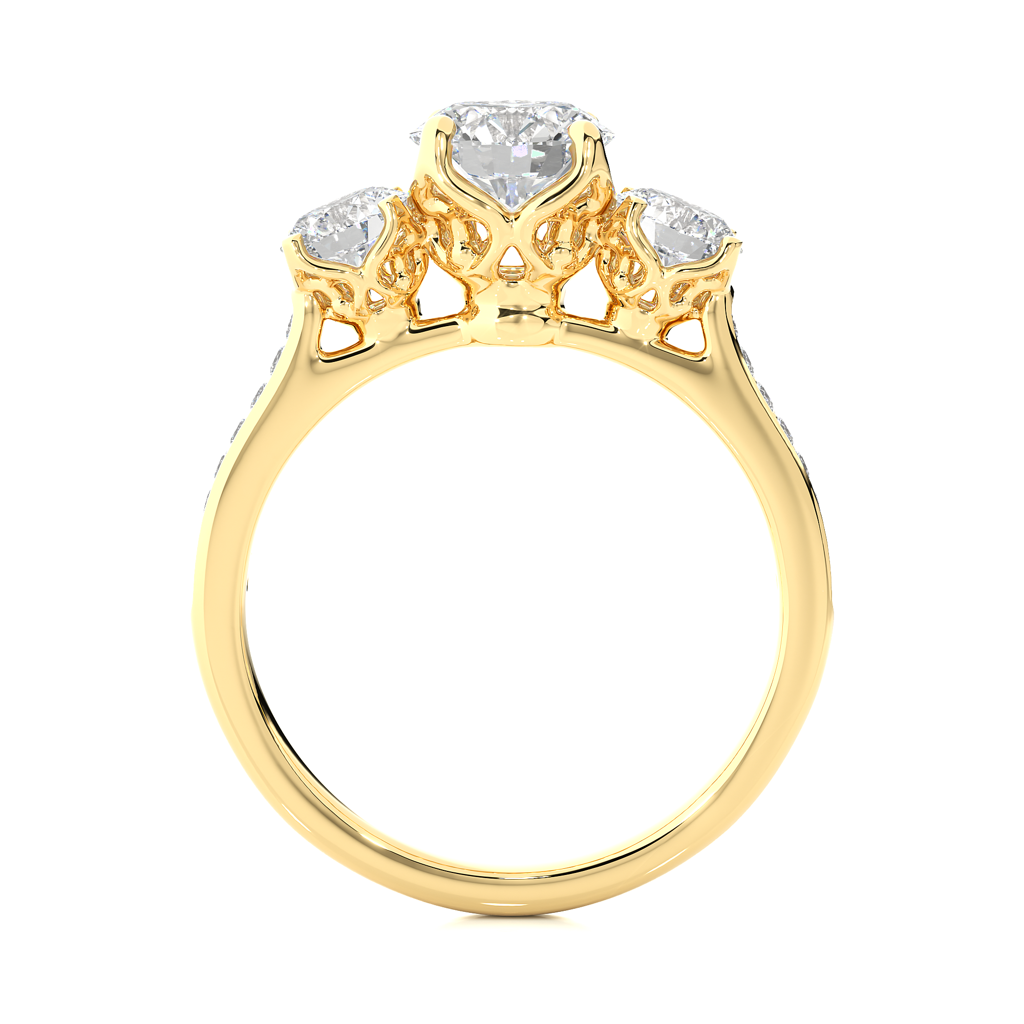Three Stone Classic Lab Grown Diamond Ring