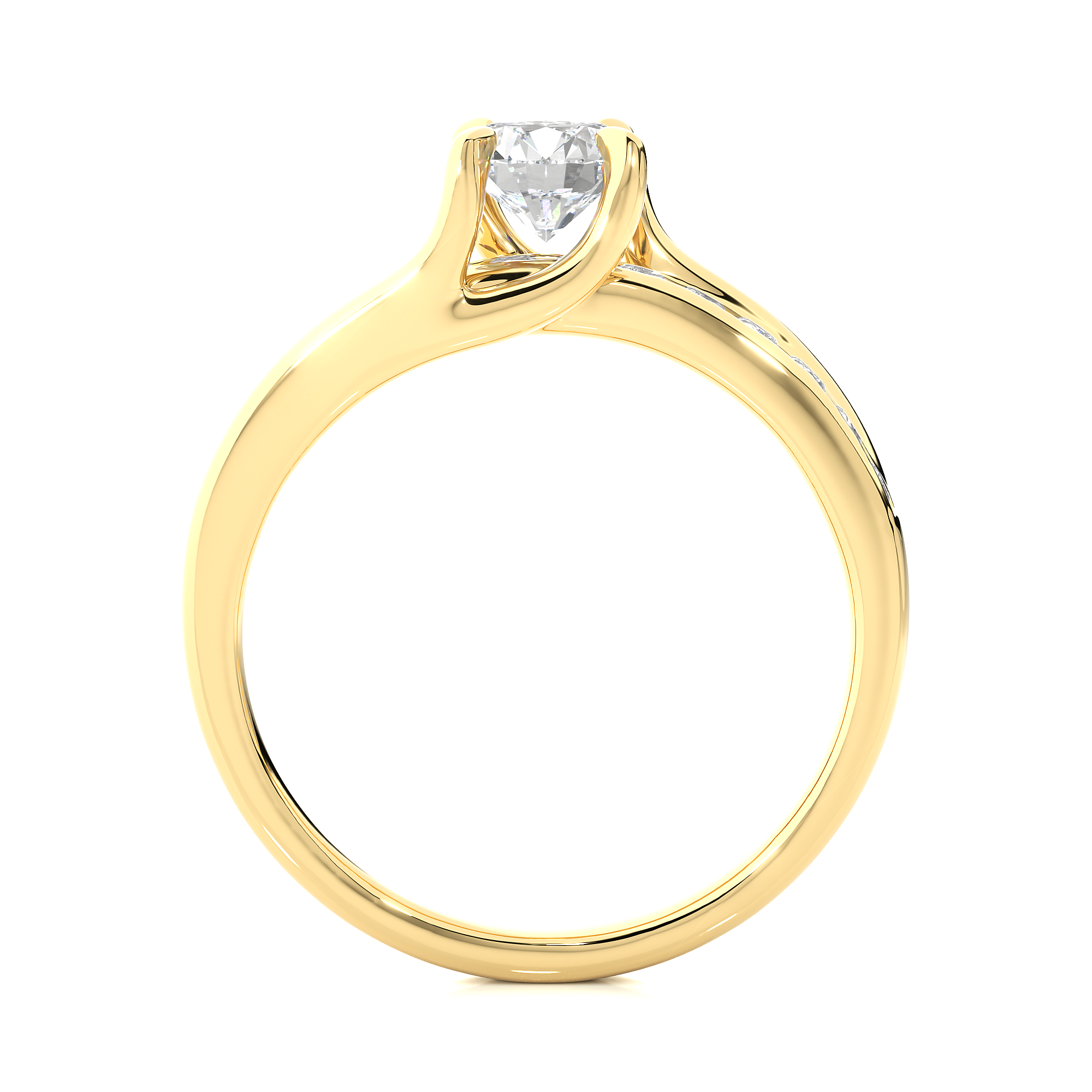Round Lab Grown Diamond Engagement Ring