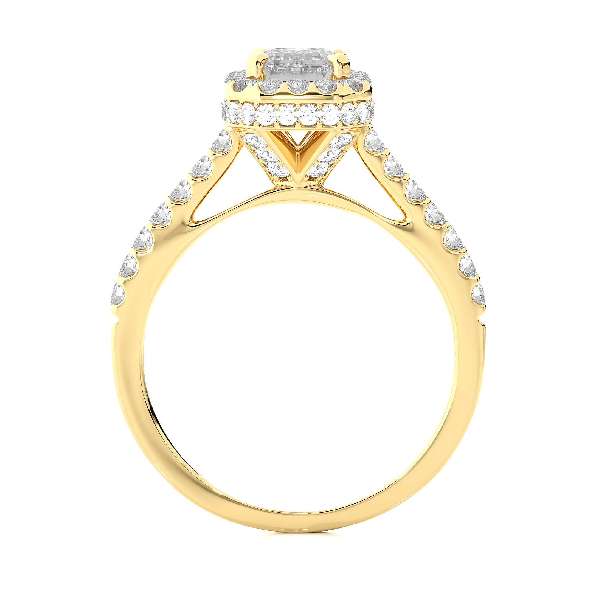 Emerald Cut Lab Grown Diamond Engagement Ring