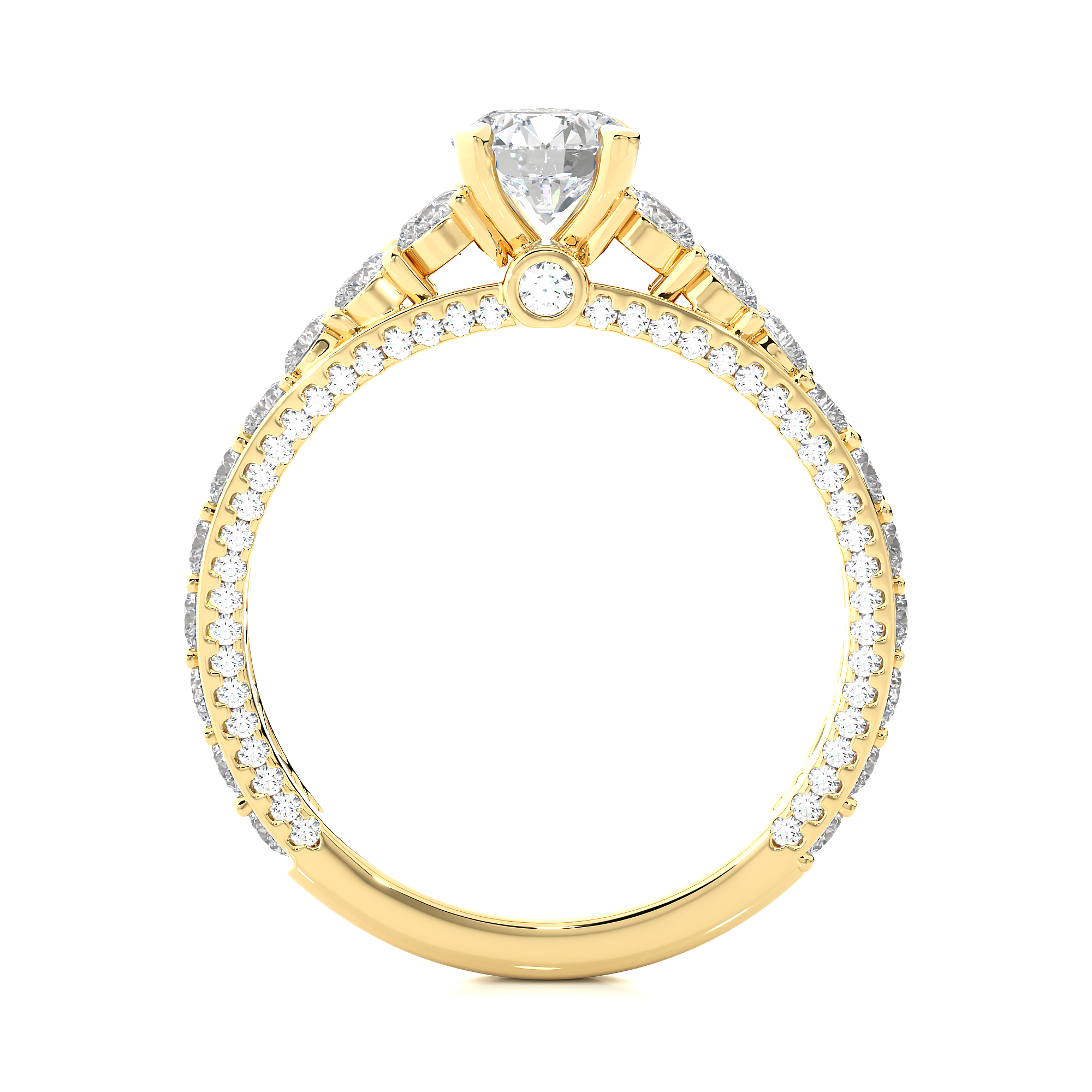 Round Cut Lab Grown Diamond Engagement Ring