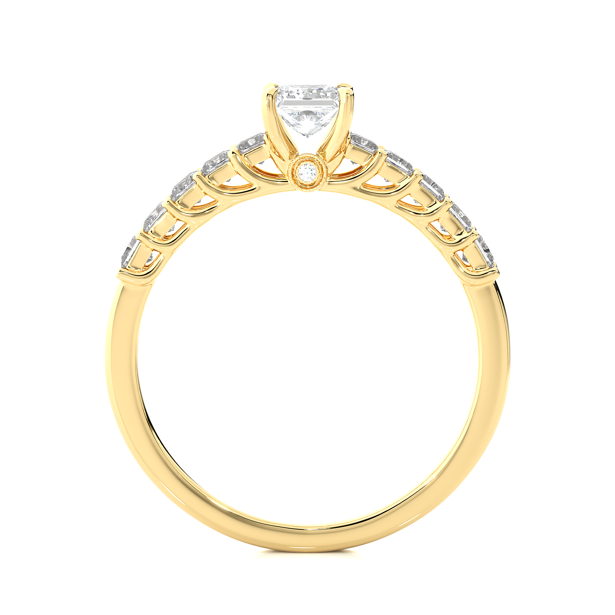 Princess Cut Lab Grown Diamond Engagement Ring