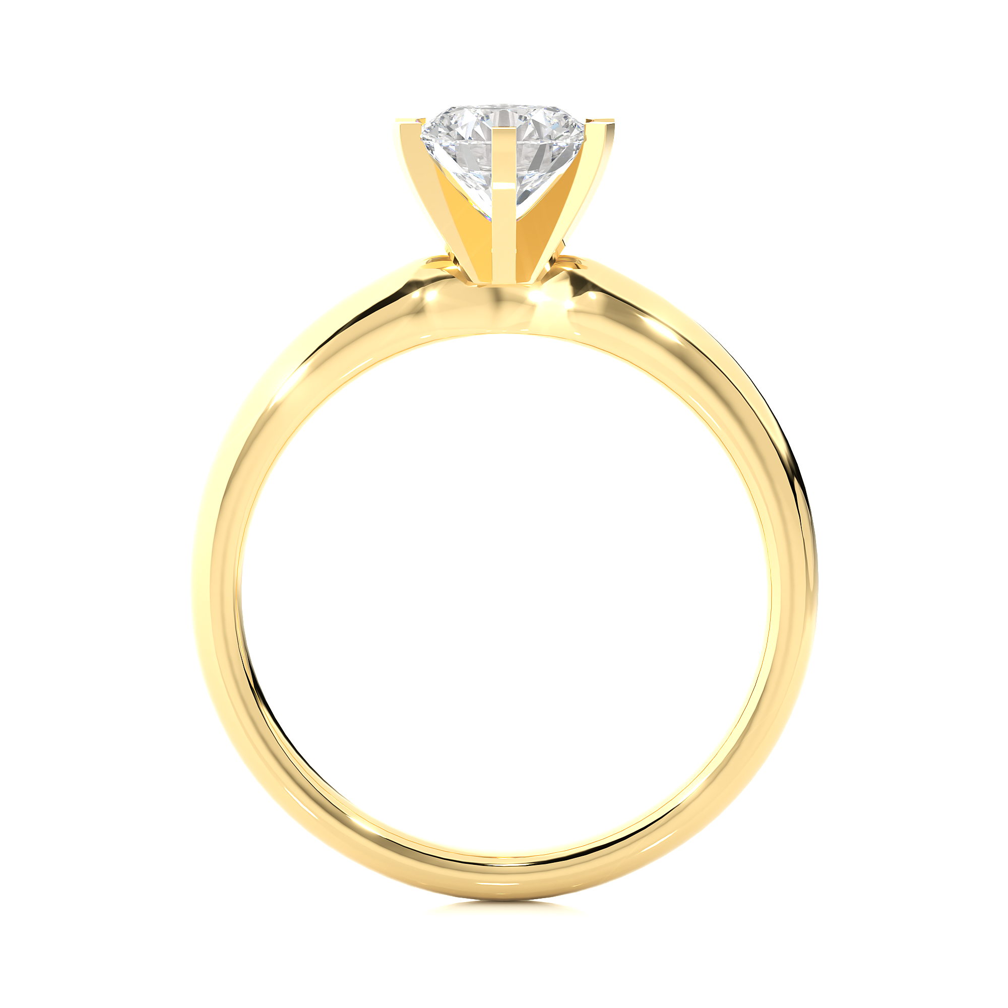 Round Lab Grown Diamond Solitaire Ring