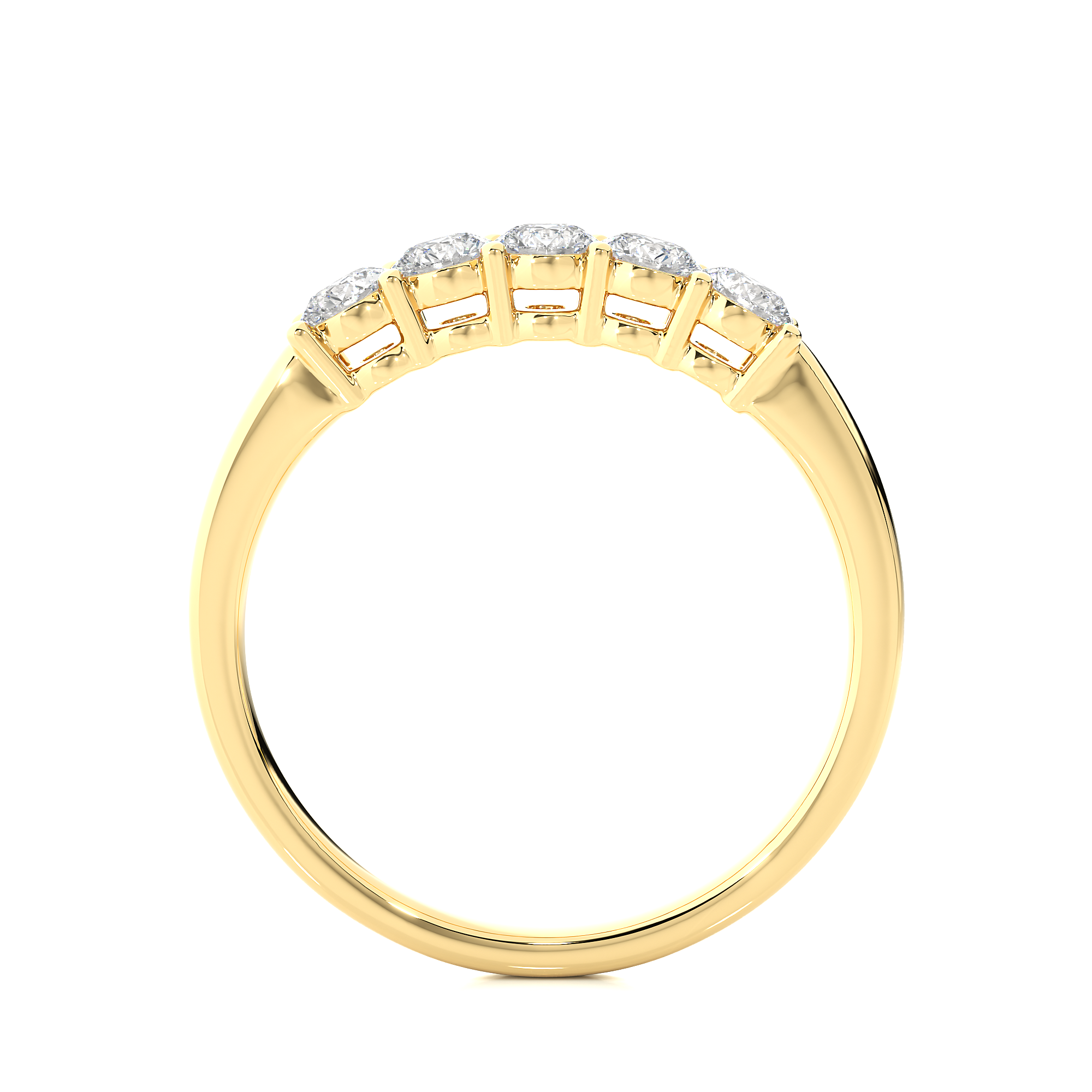 Five Stone Diamond Wedding Band
