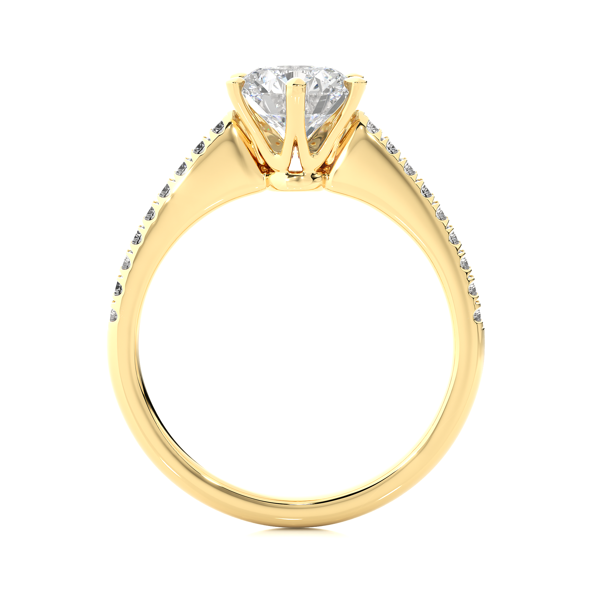 Round Lab Grown Diamond Engagement Ring