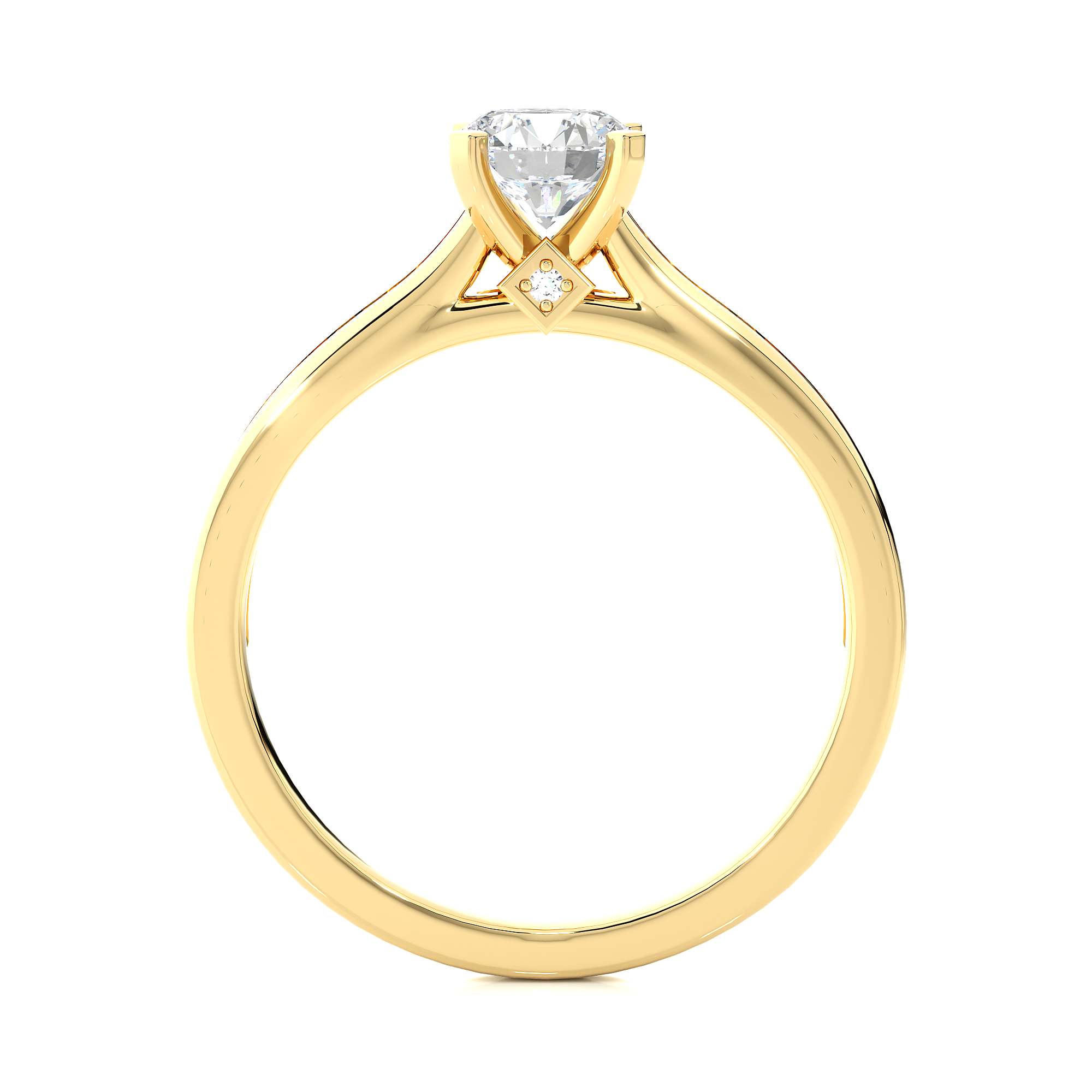 Round Lab Grown Diamond Engagement Ring