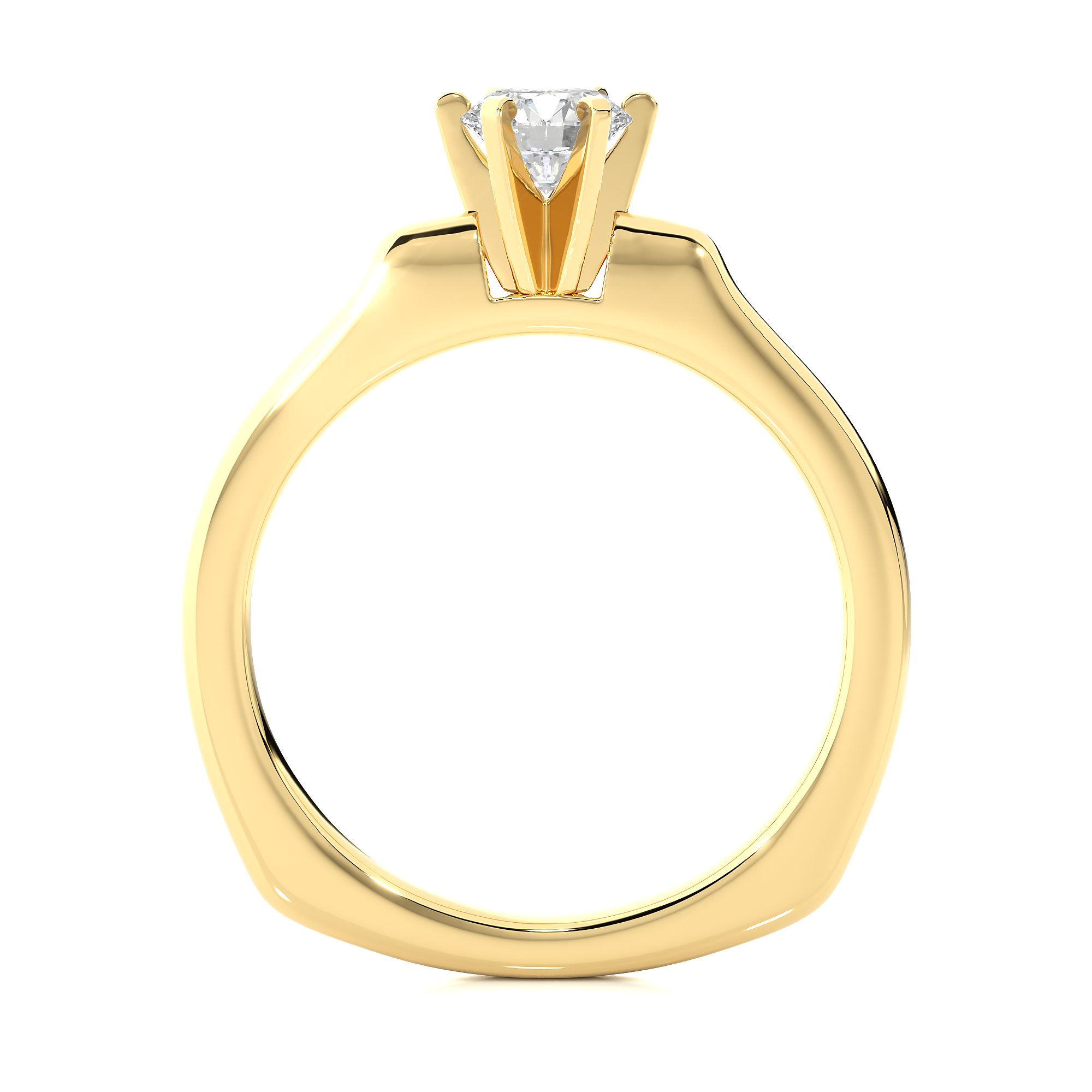 Round Cut Lab Grown Diamond Solitaire Engagement Ring