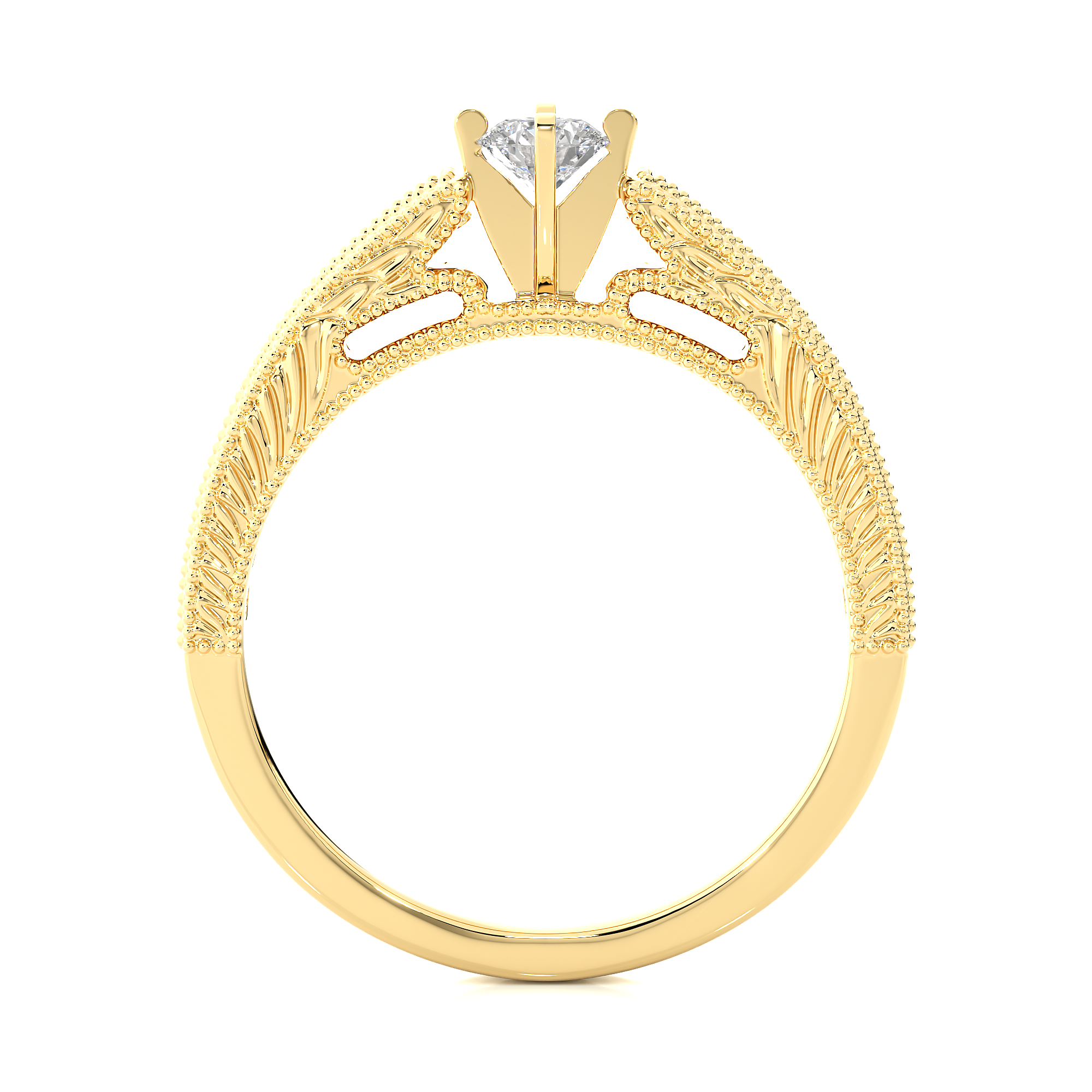 Vintage Style Diamond Engagement Ring