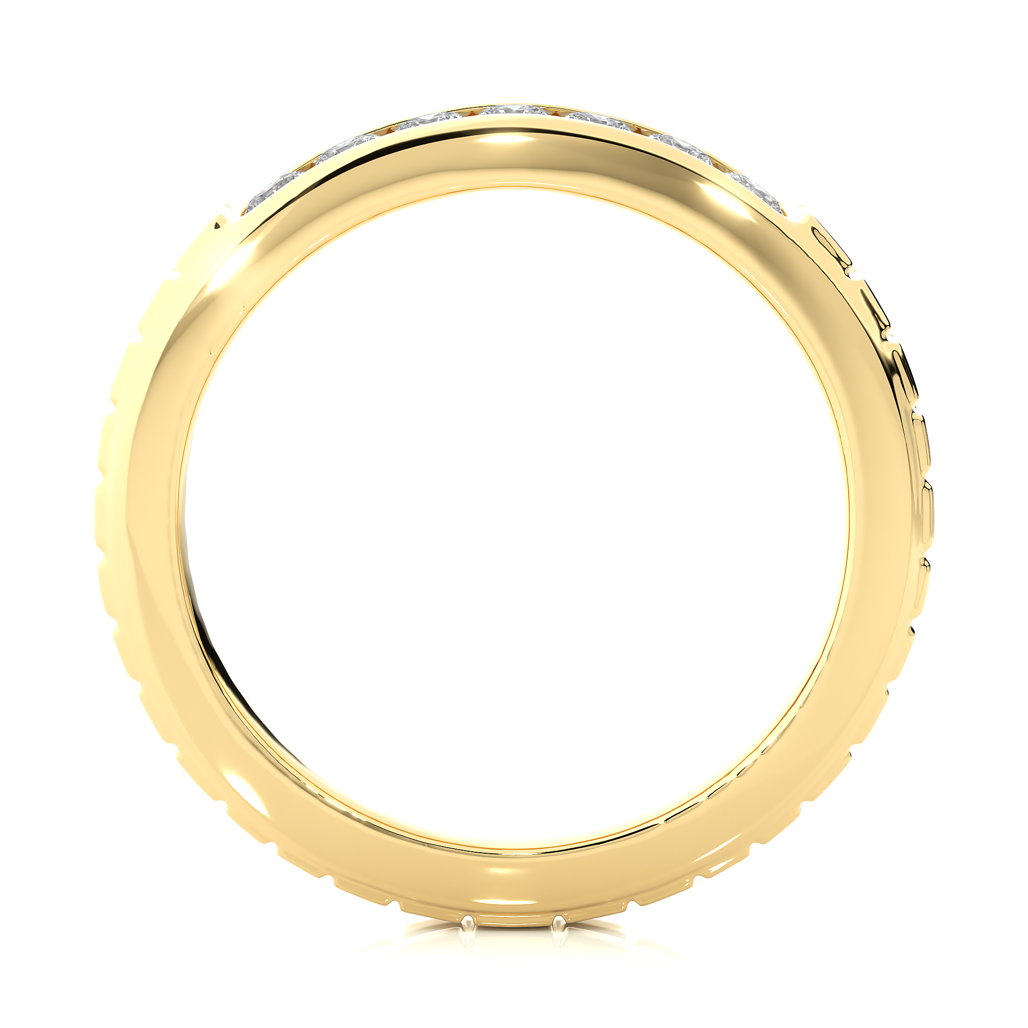 Men’s Lab Diamond Double Row Wedding Band