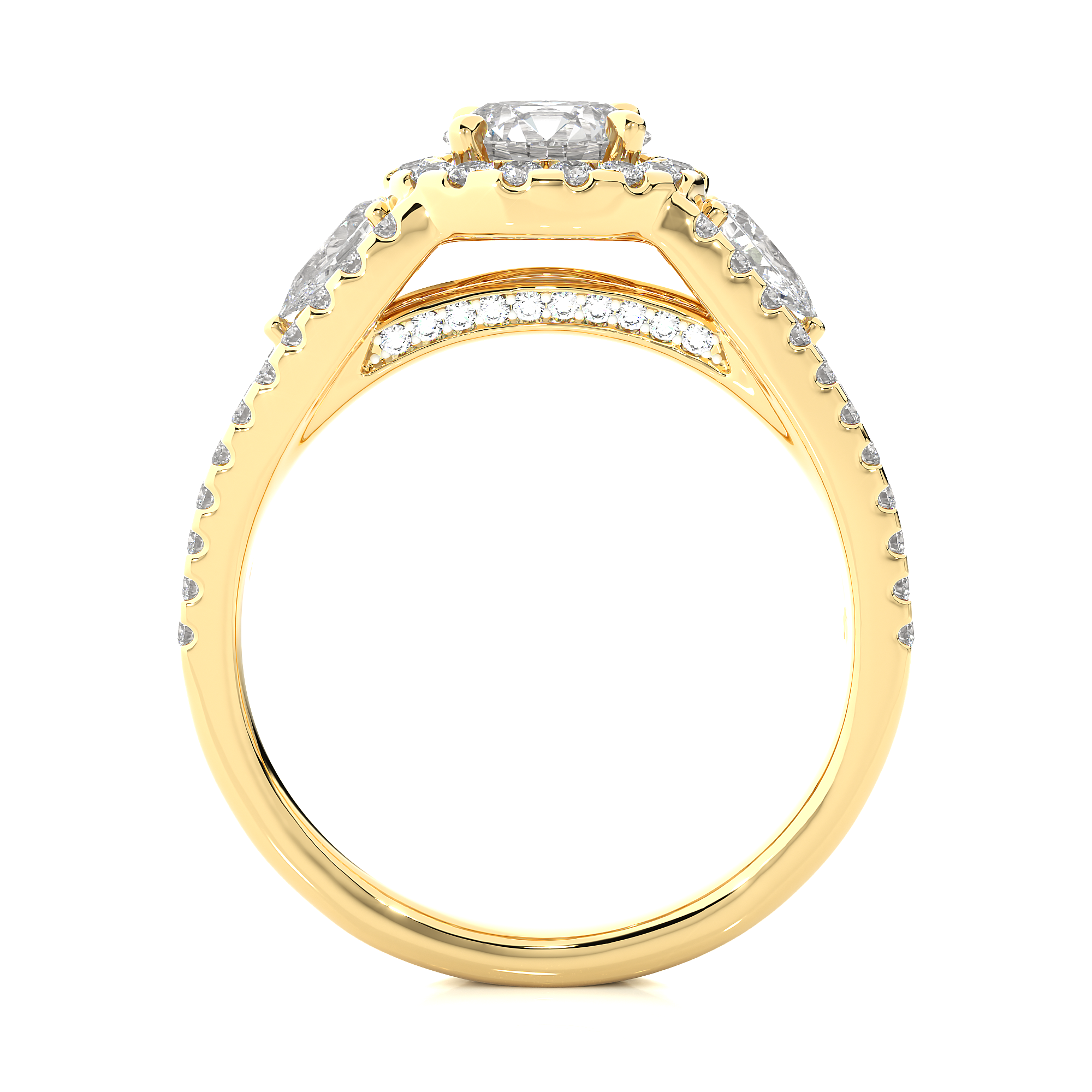 Vintage Halo Lab Grown Diamond Engagement Ring