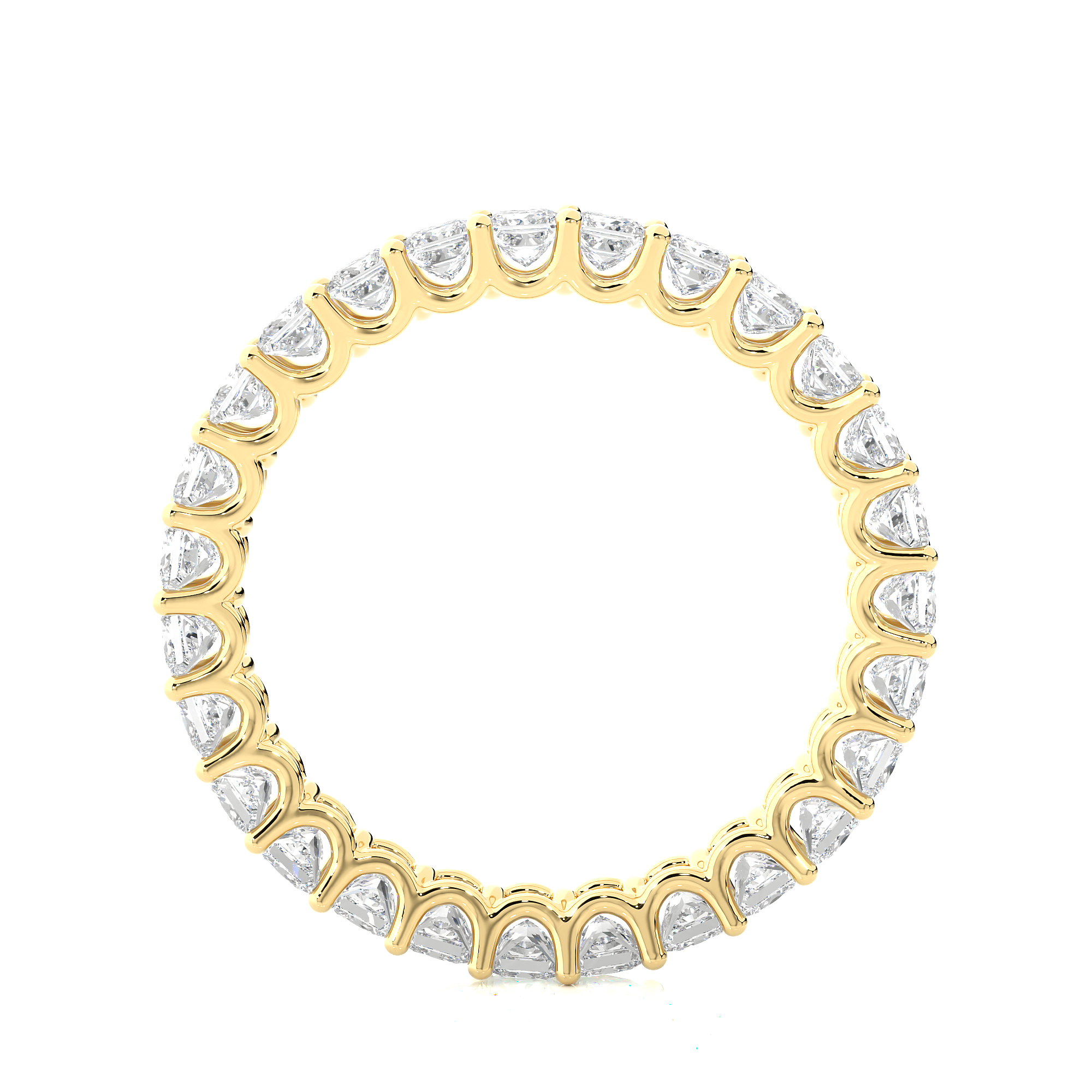 Princess Lab Diamond Eternity Wedding Band
